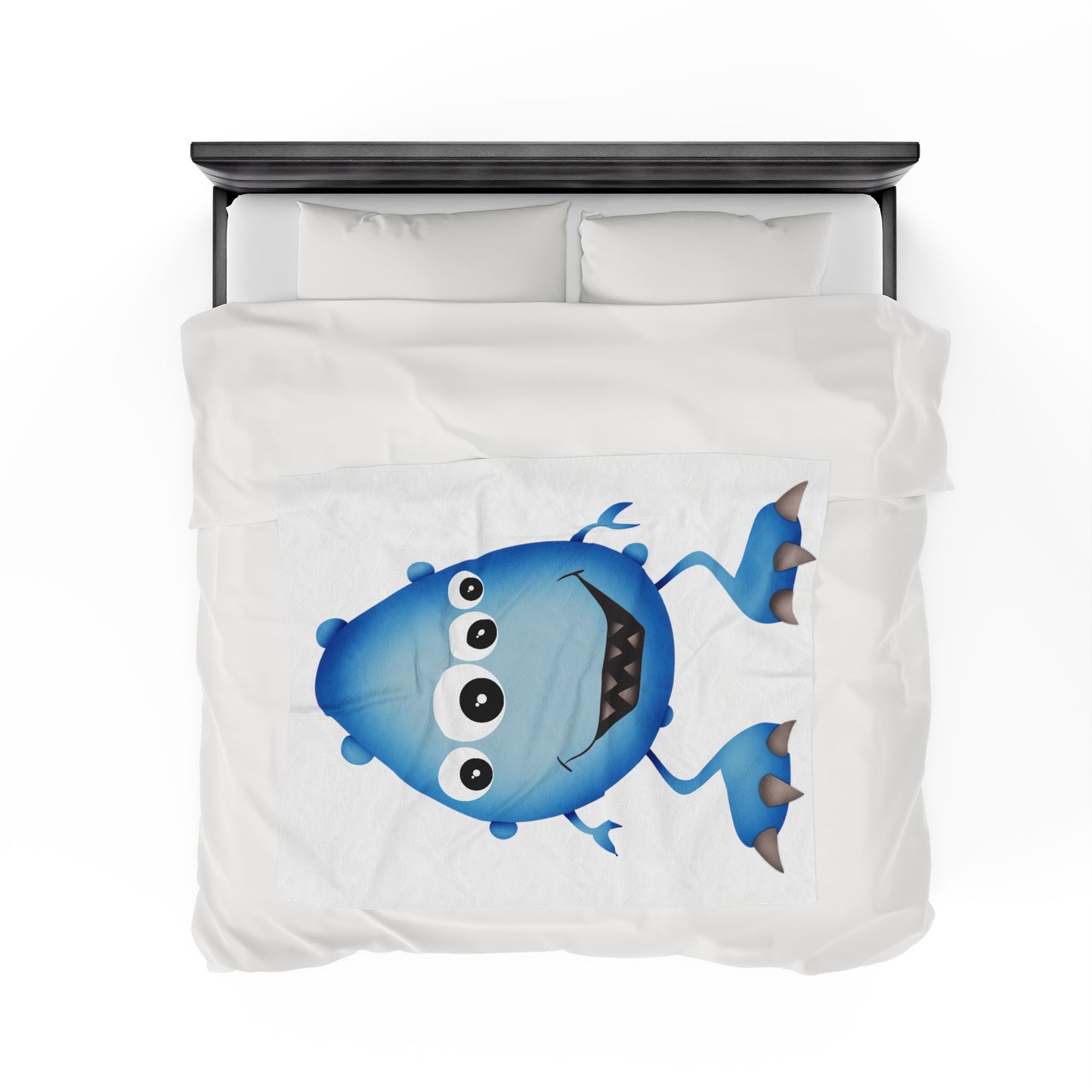 "Cute Blue Monster" Plush Blanket - Weave Got Gifts - Unique Gifts You Won’t Find Anywhere Else!