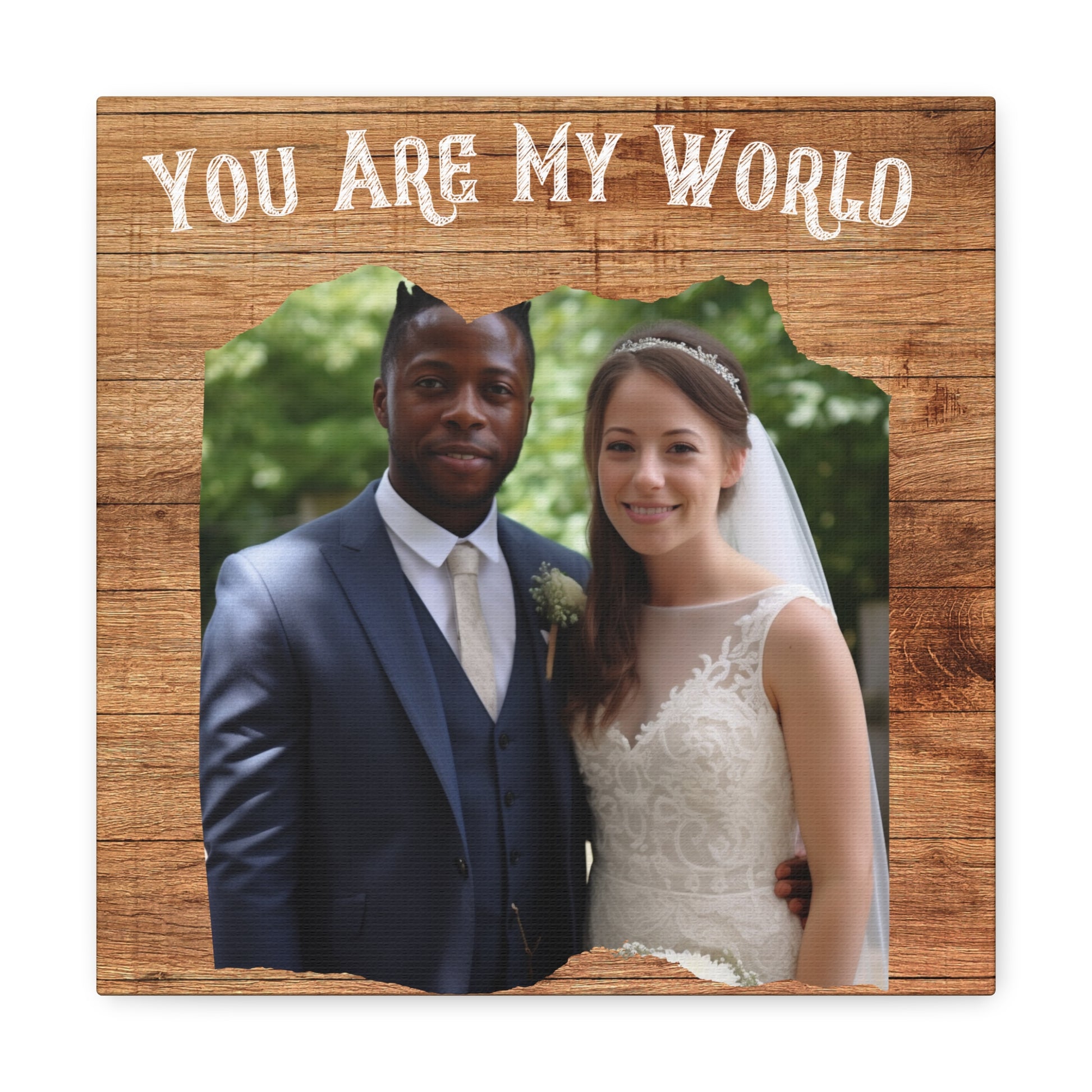 "You Are My World" Custom Photo Wall Art - Weave Got Gifts - Unique Gifts You Won’t Find Anywhere Else!