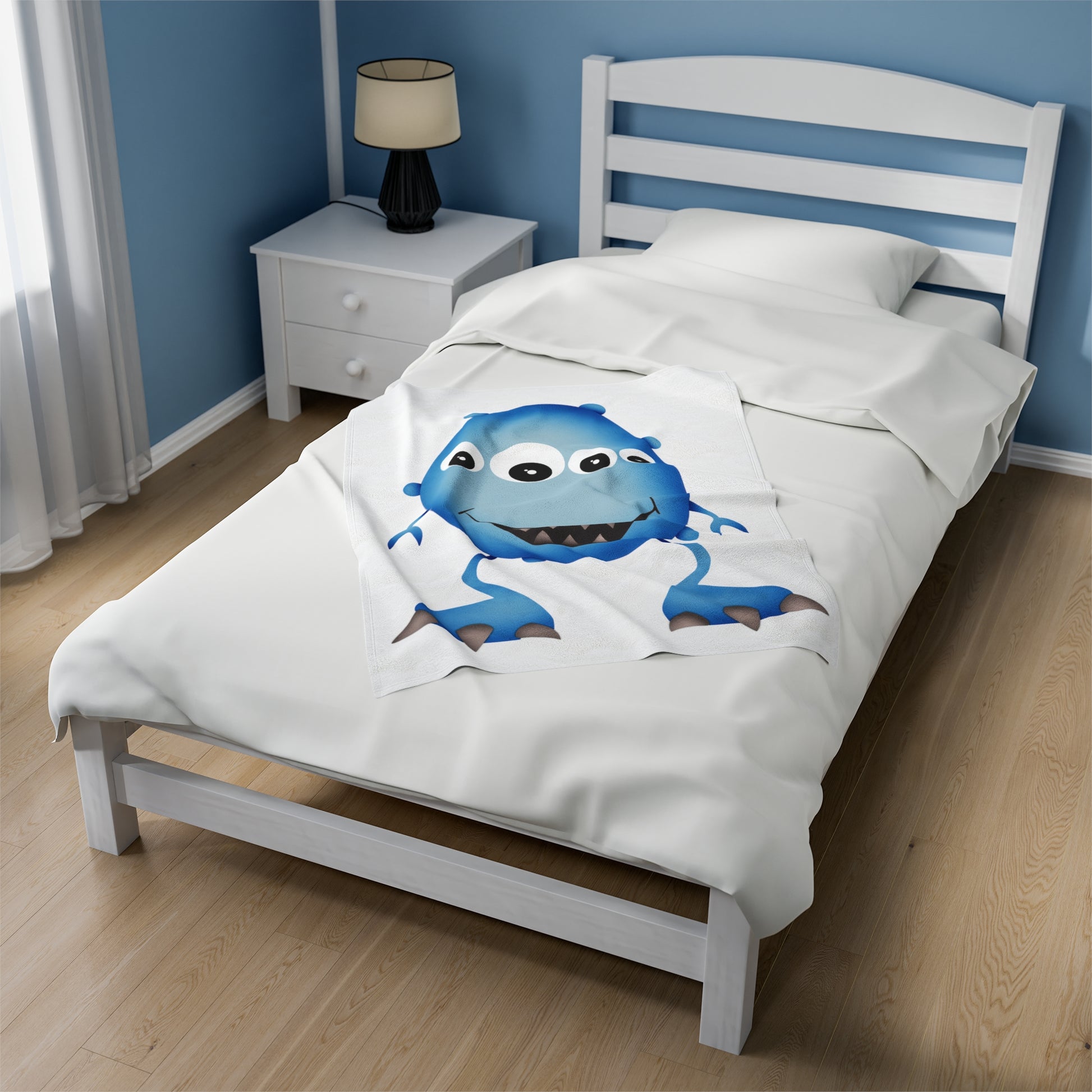 "Cute Blue Monster" Plush Blanket - Weave Got Gifts - Unique Gifts You Won’t Find Anywhere Else!