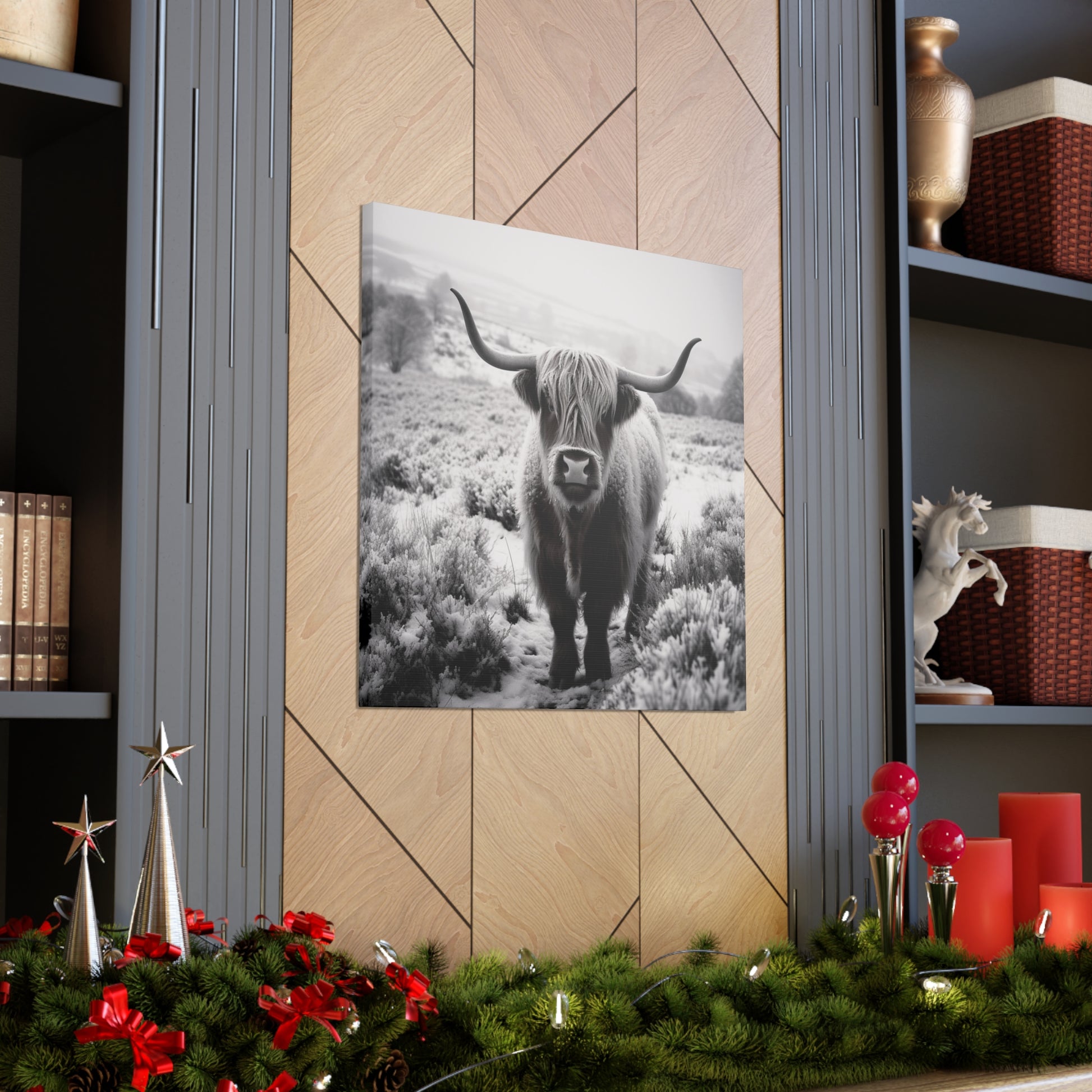"Black & White Highland Cow" Wall Art - Weave Got Gifts - Unique Gifts You Won’t Find Anywhere Else!