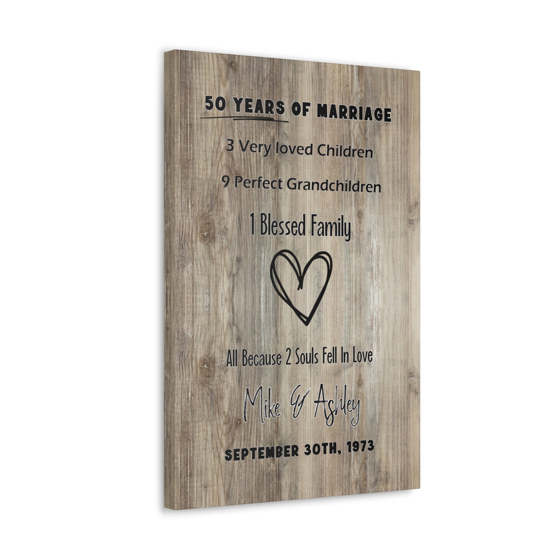 "50 Years Of Marriage" Wall Art - Weave Got Gifts - Unique Gifts You Won’t Find Anywhere Else!