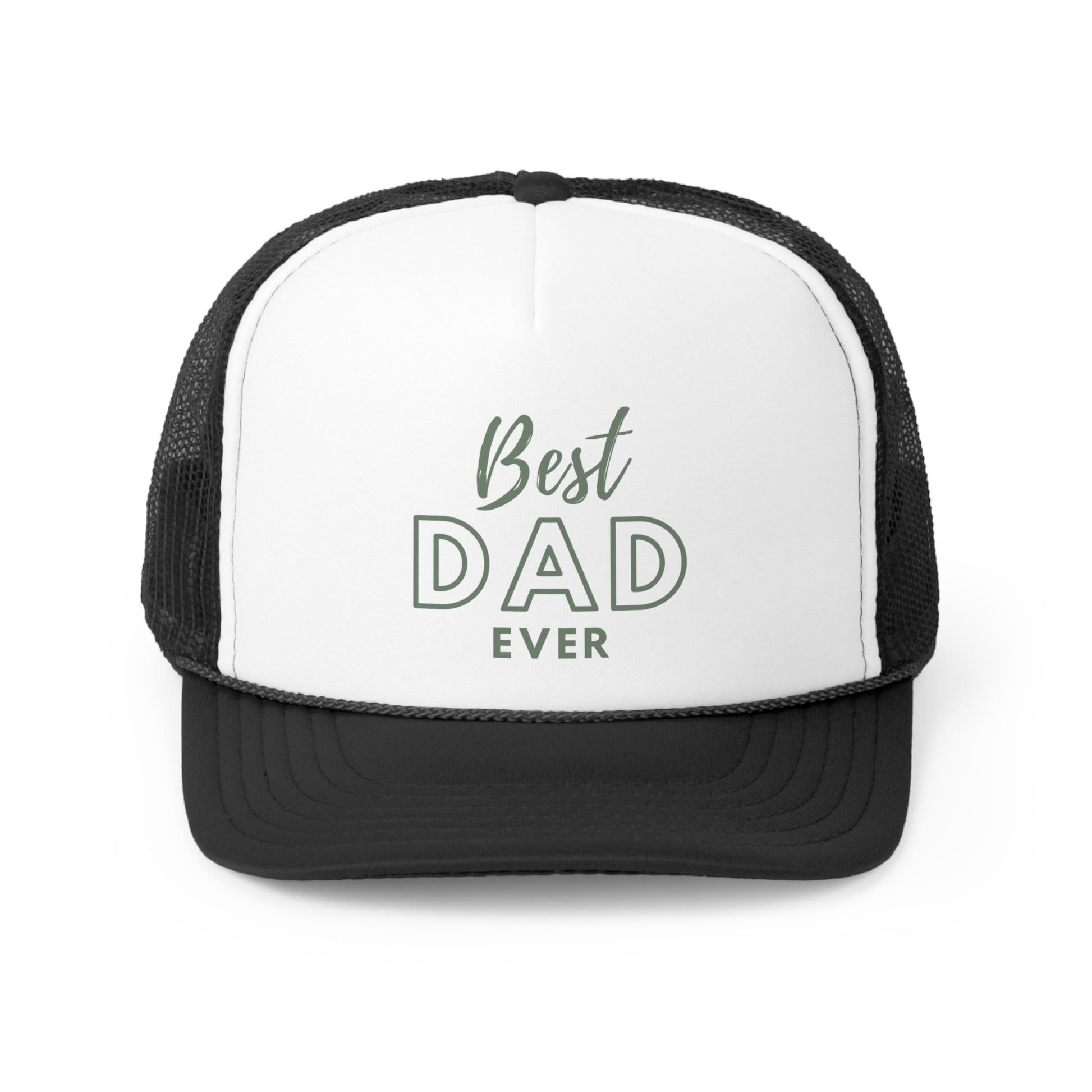 Vintage dad hat with "Best Dad Ever" text.
