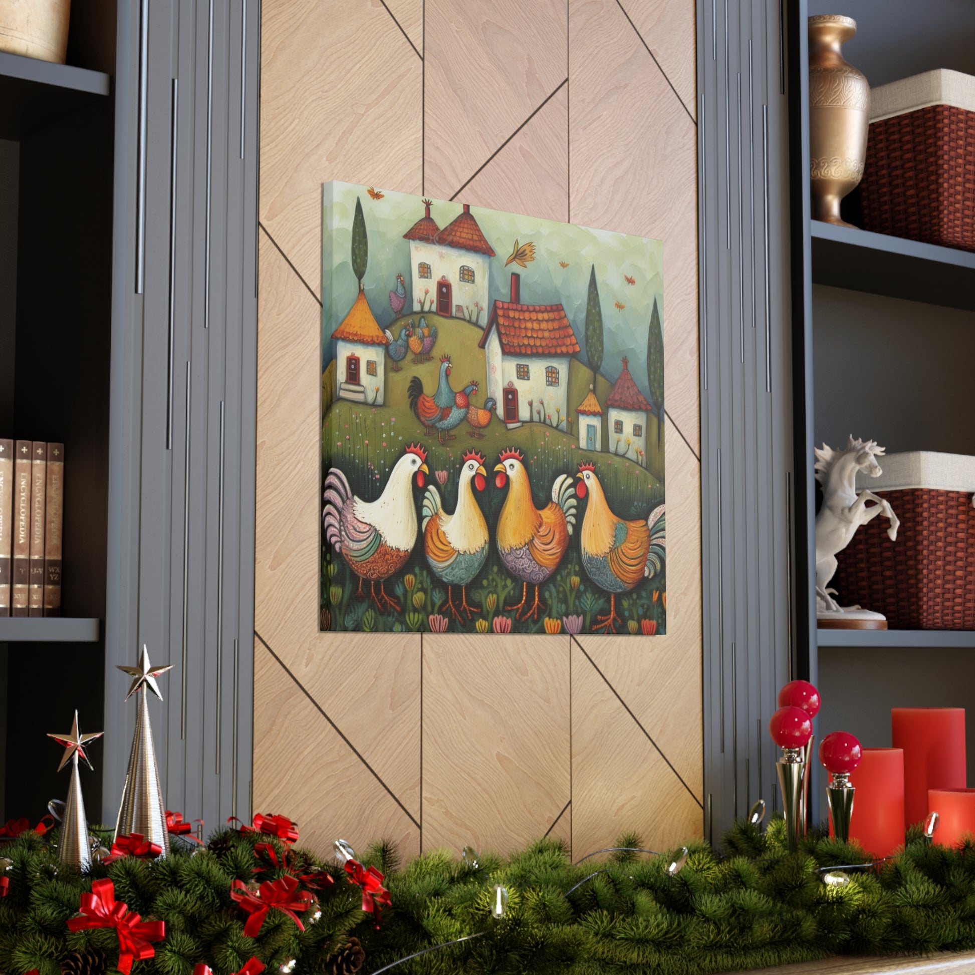 "Vintage Chicken Art" Wall Art - Weave Got Gifts - Unique Gifts You Won’t Find Anywhere Else!