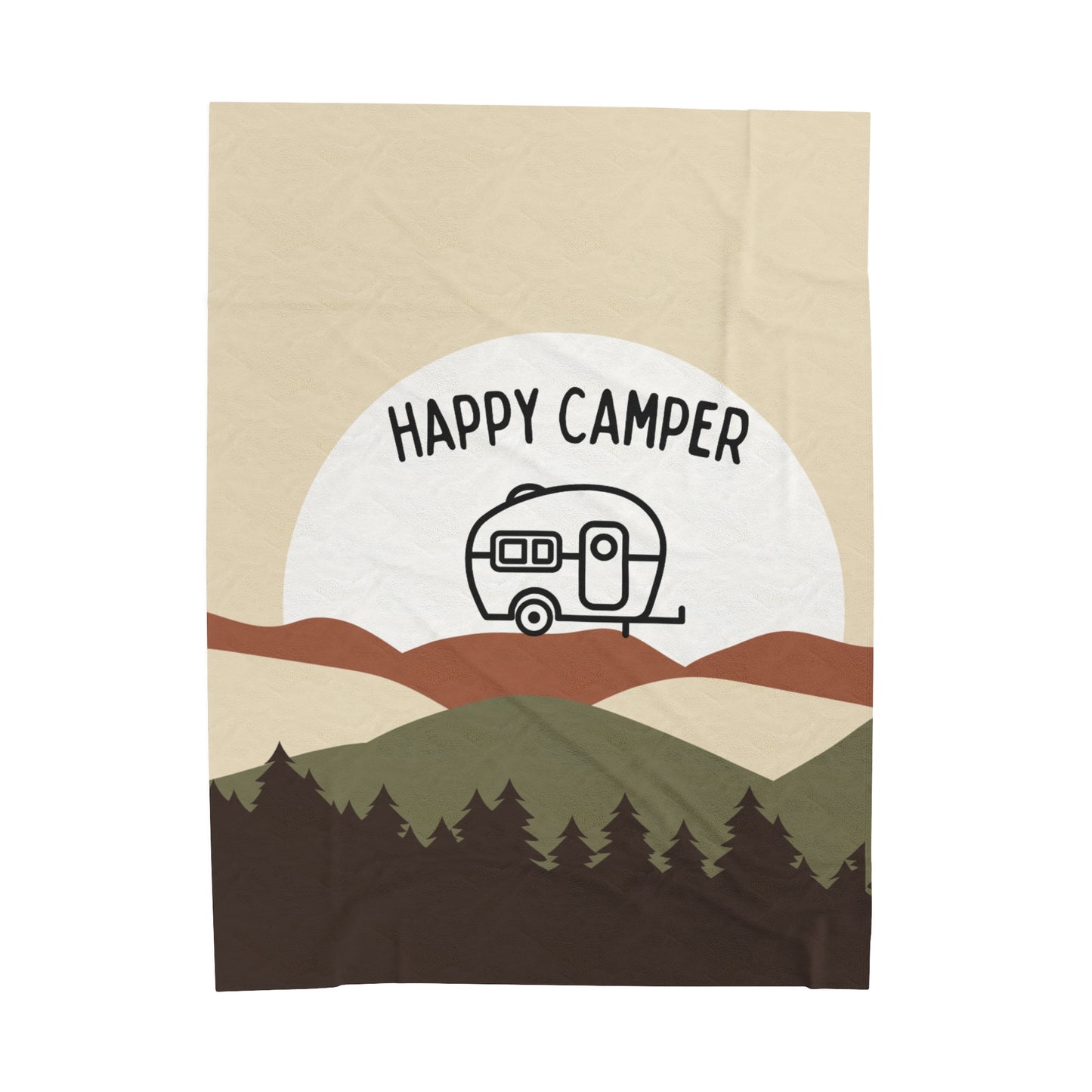 Outdoor adventure gift featuring a Happy Camper blanket for nature lovers
