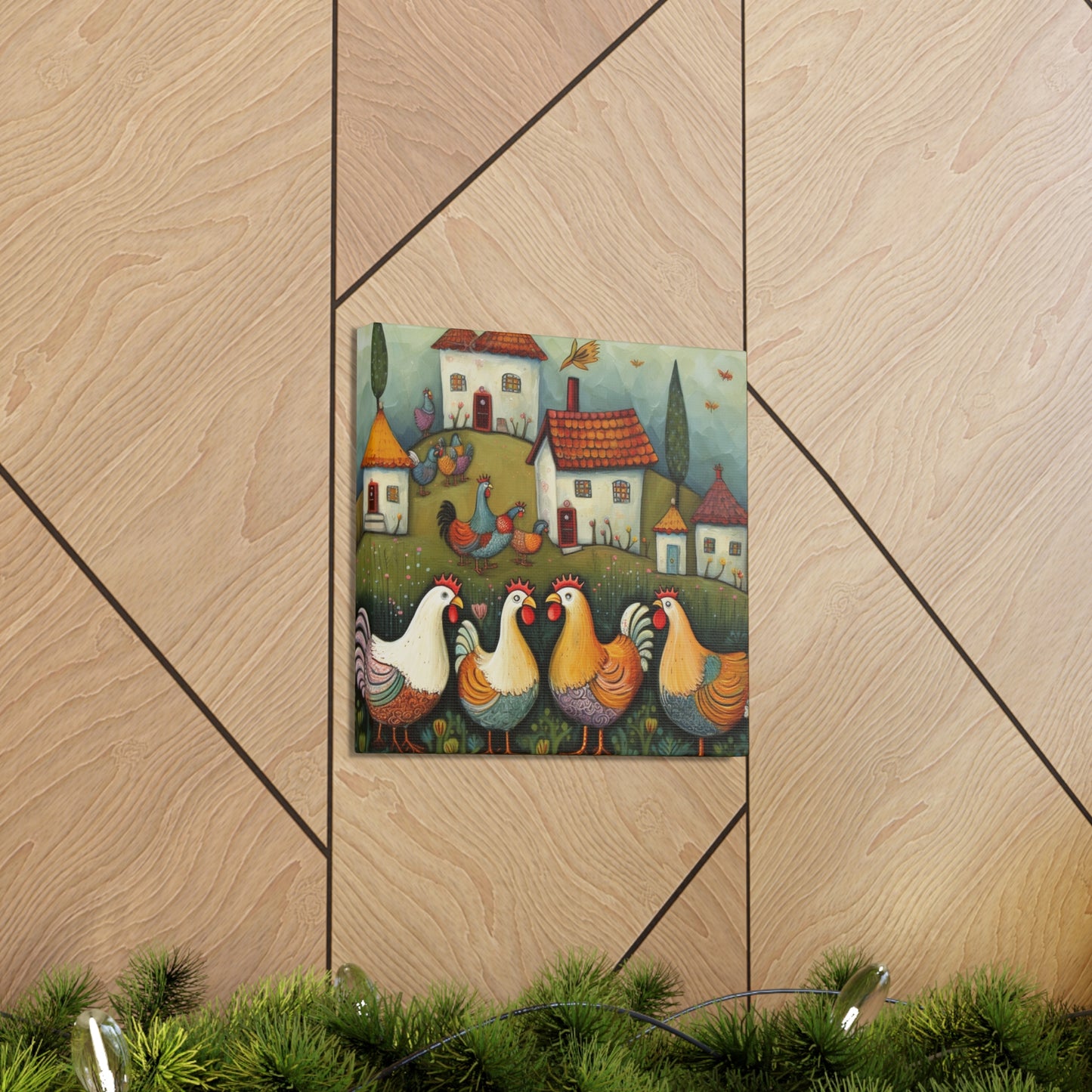 "Vintage Chicken Art" Wall Art - Weave Got Gifts - Unique Gifts You Won’t Find Anywhere Else!