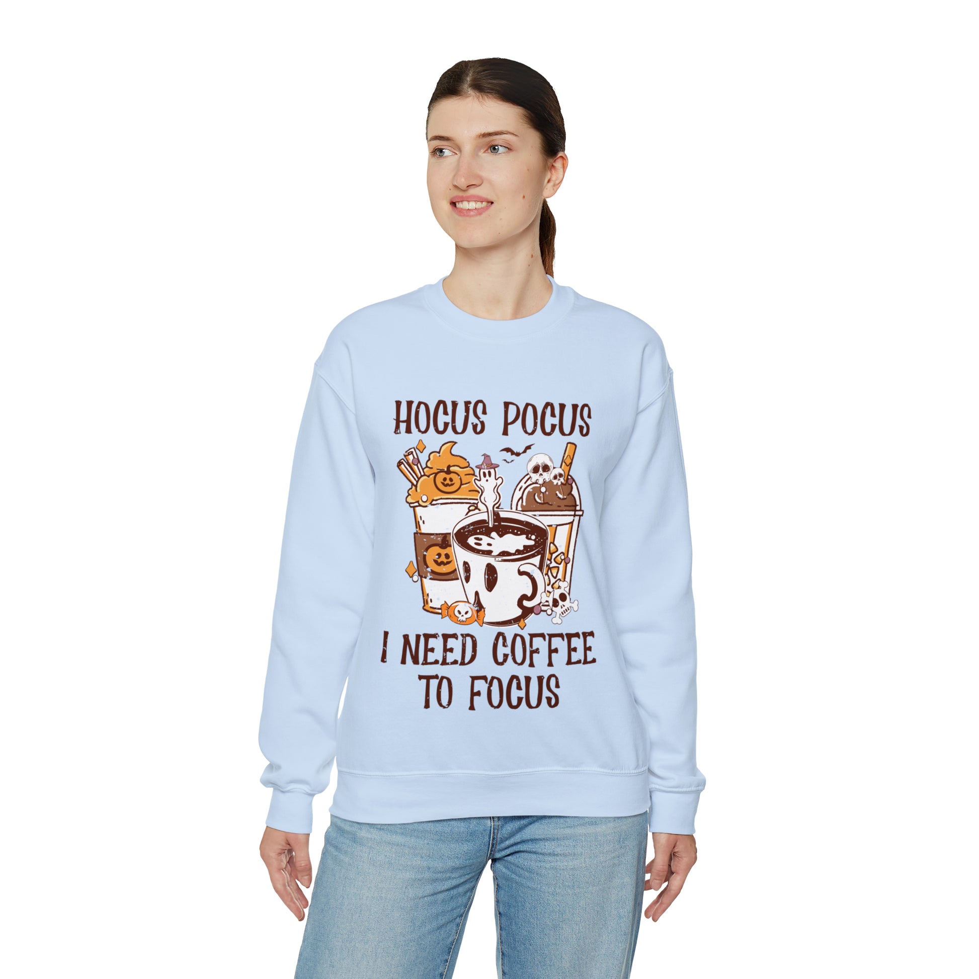"Hocus Pocus I Need Coffee To Focus" Sweatshirt - Weave Got Gifts - Unique Gifts You Won’t Find Anywhere Else!