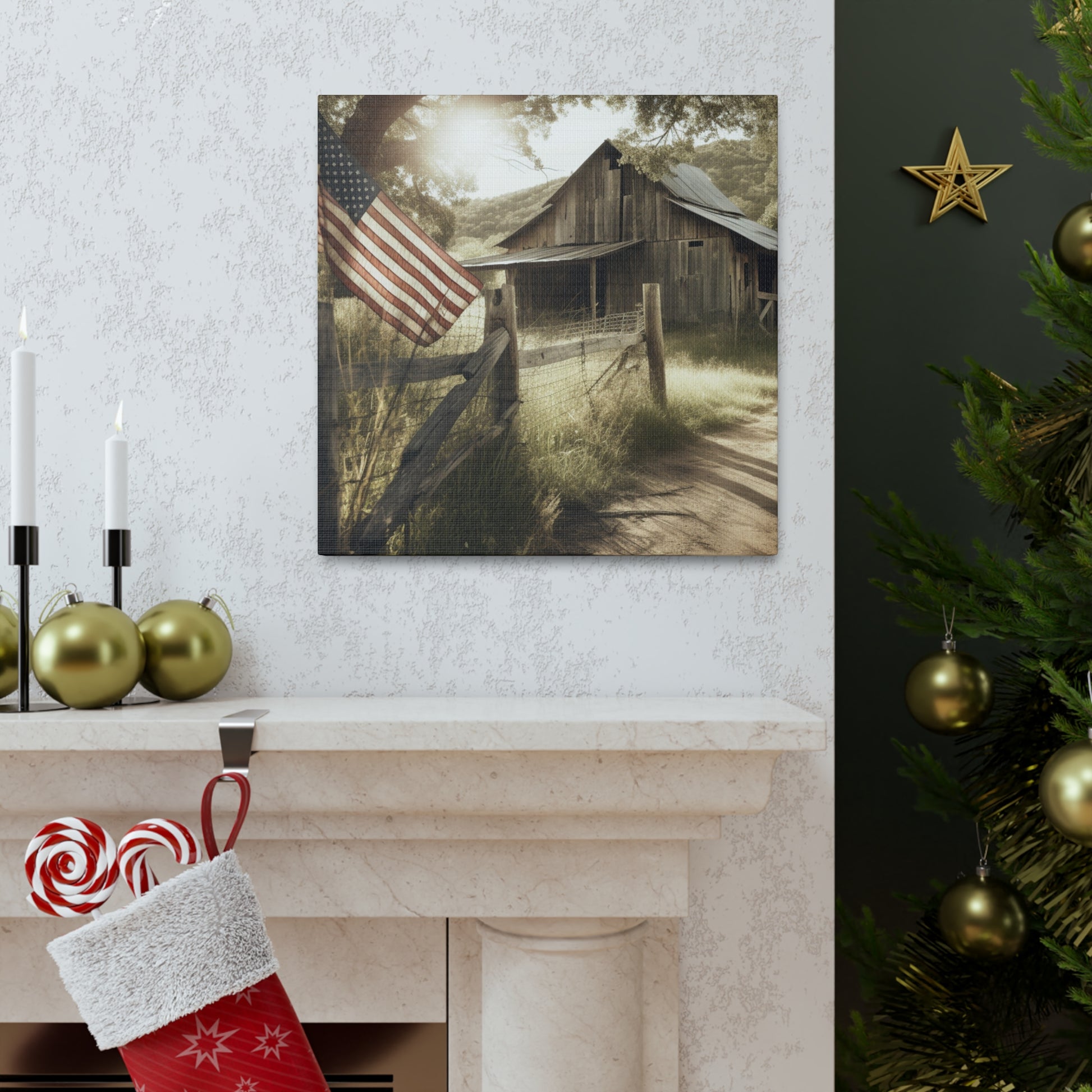 "Rustic American Farm" Wall Art - Weave Got Gifts - Unique Gifts You Won’t Find Anywhere Else!