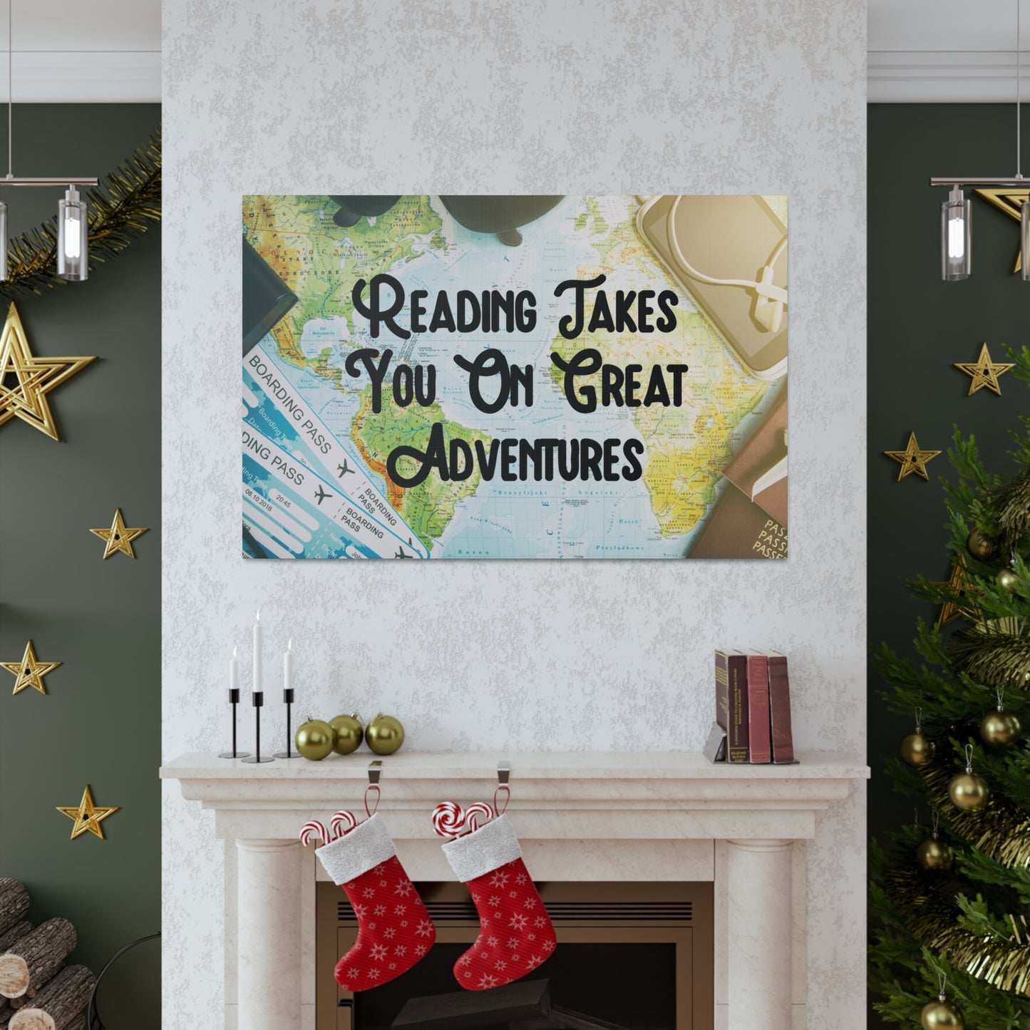 "Readings Takes You On The Greatest Adventures" Wall Art - Weave Got Gifts - Unique Gifts You Won’t Find Anywhere Else!