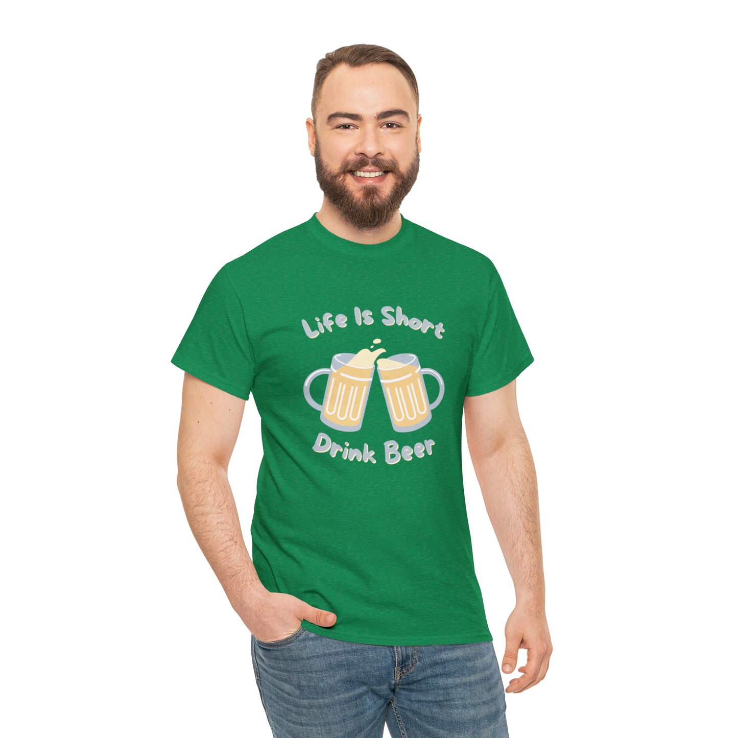 "Life Is Short, Drink Beer" T-Shirt - Weave Got Gifts - Unique Gifts You Won’t Find Anywhere Else!
