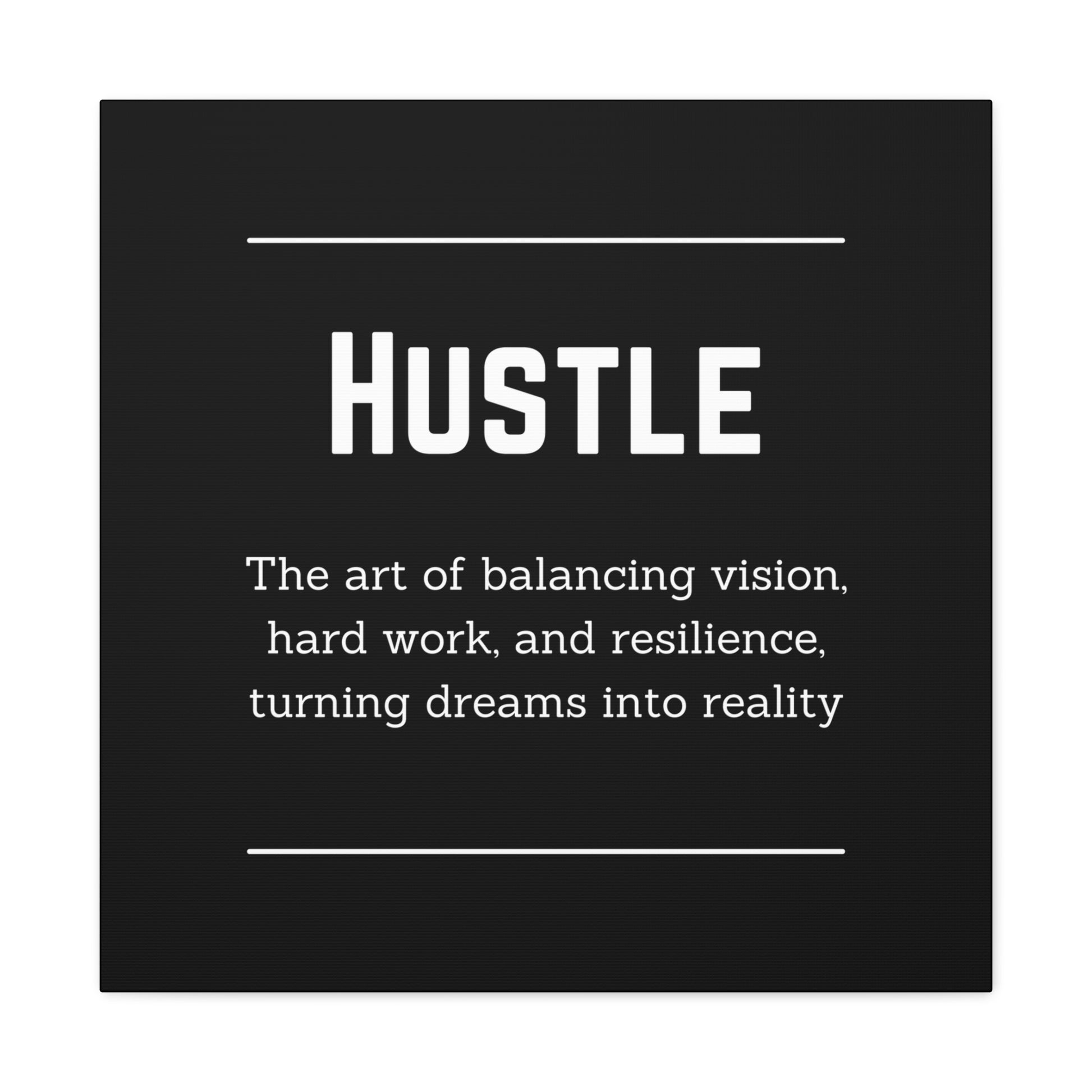 Stylish hustle wall art for gyms, workspaces, and personal growth spaces
