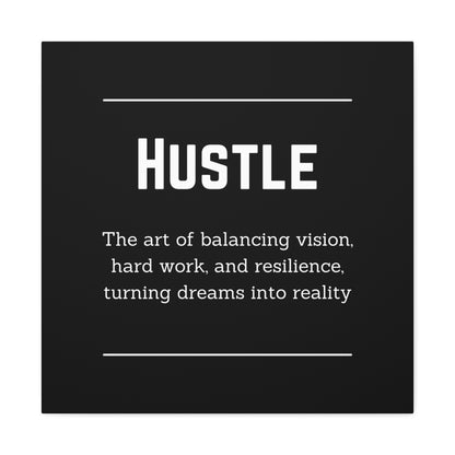 Stylish hustle wall art for gyms, workspaces, and personal growth spaces
