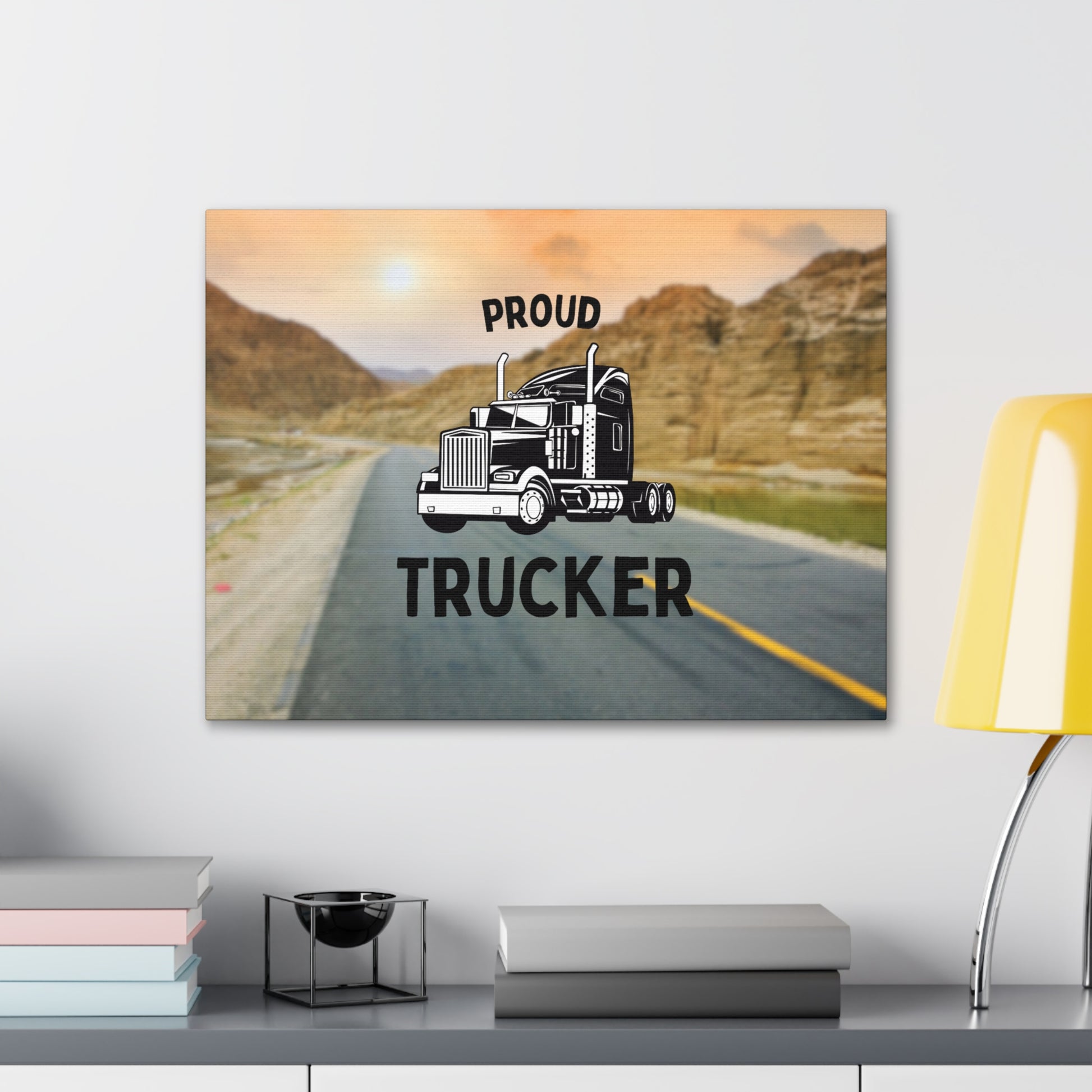 "Proud Trucker" Wall Art - Weave Got Gifts - Unique Gifts You Won’t Find Anywhere Else!