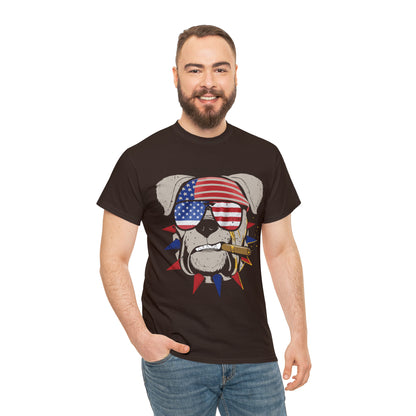 "Patriotic Pup With Cigar" T-Shirt - Weave Got Gifts - Unique Gifts You Won’t Find Anywhere Else!