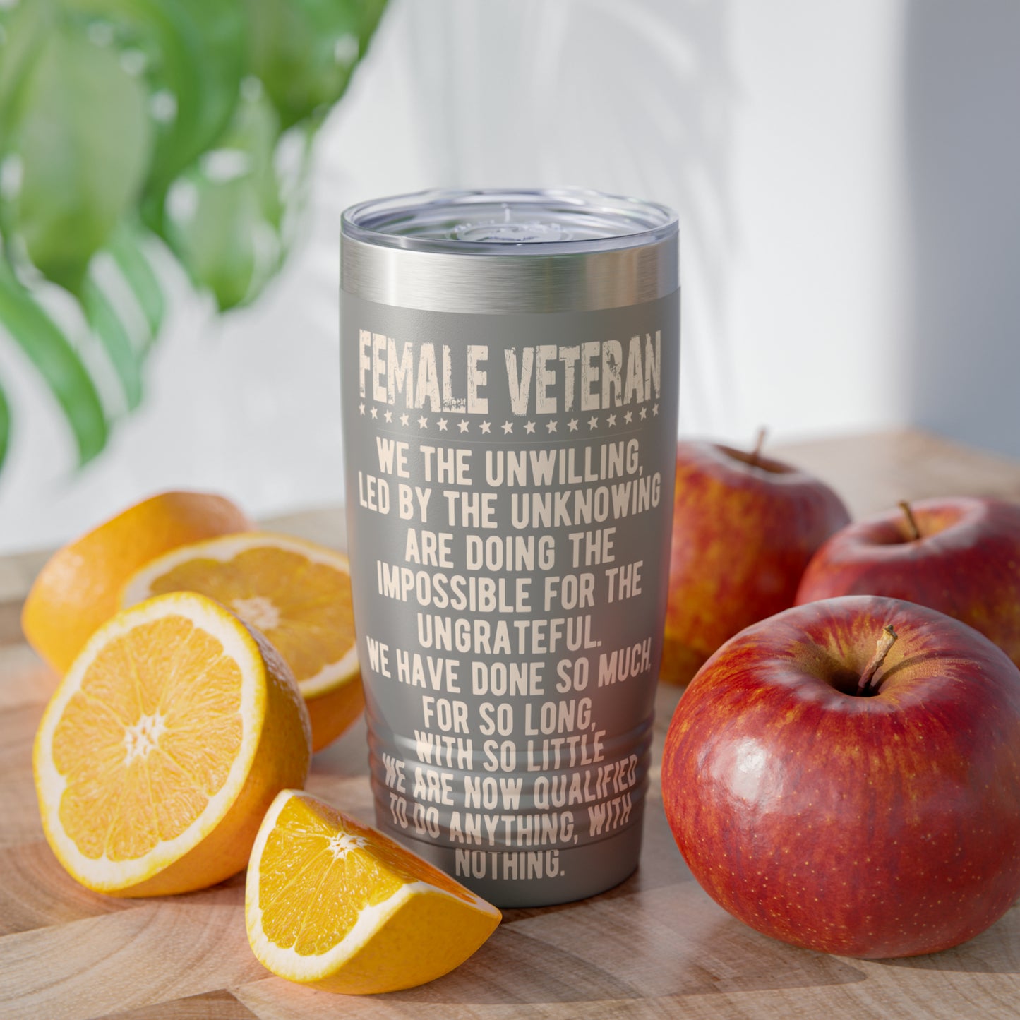 "Female Veteran" Tumbler - Weave Got Gifts - Unique Gifts You Won’t Find Anywhere Else!