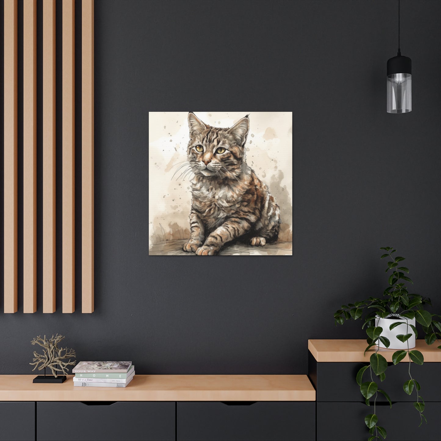 "Cat Illustration" Wall Art - Weave Got Gifts - Unique Gifts You Won’t Find Anywhere Else!