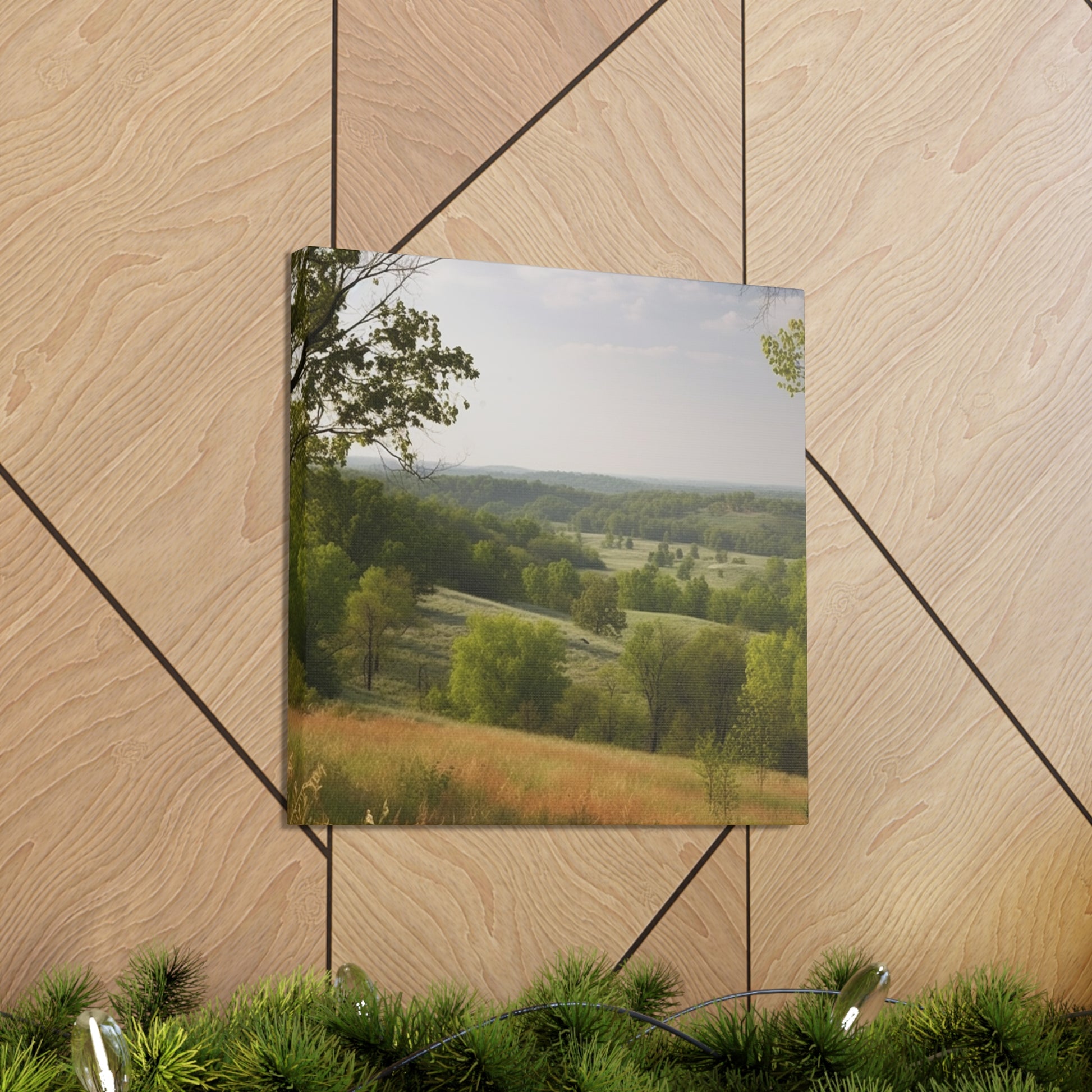 Missouri canvas with rolling hills and native grassland
