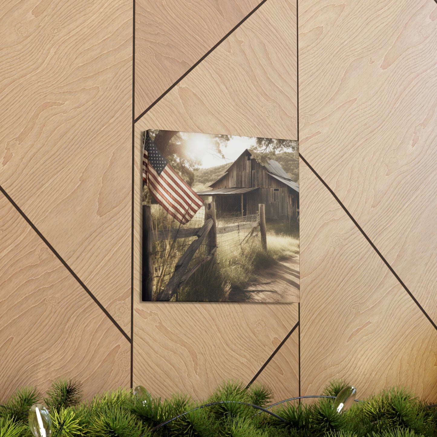 "Rustic American Farm" Wall Art - Weave Got Gifts - Unique Gifts You Won’t Find Anywhere Else!