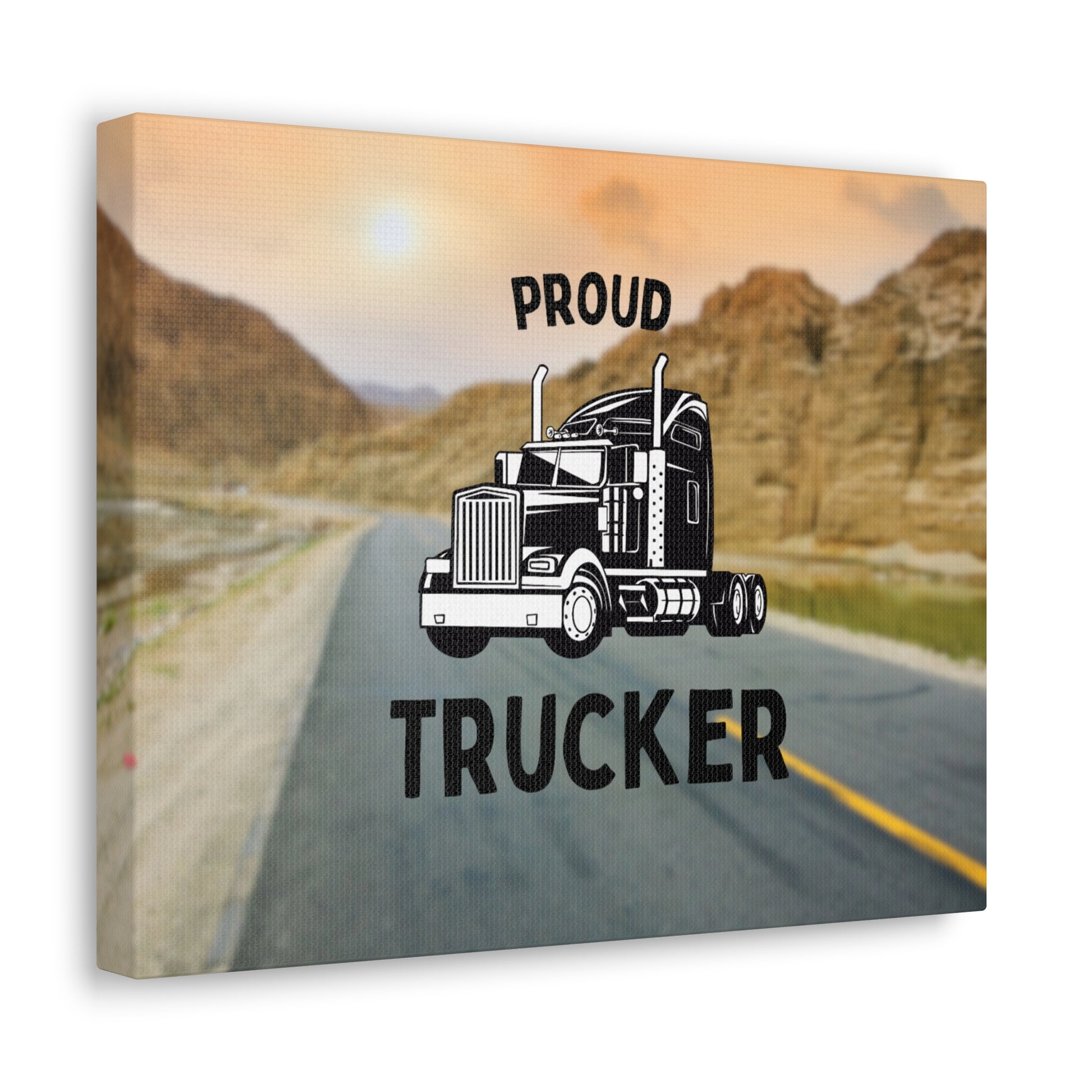 "Proud Trucker" Wall Art - Weave Got Gifts - Unique Gifts You Won’t Find Anywhere Else!