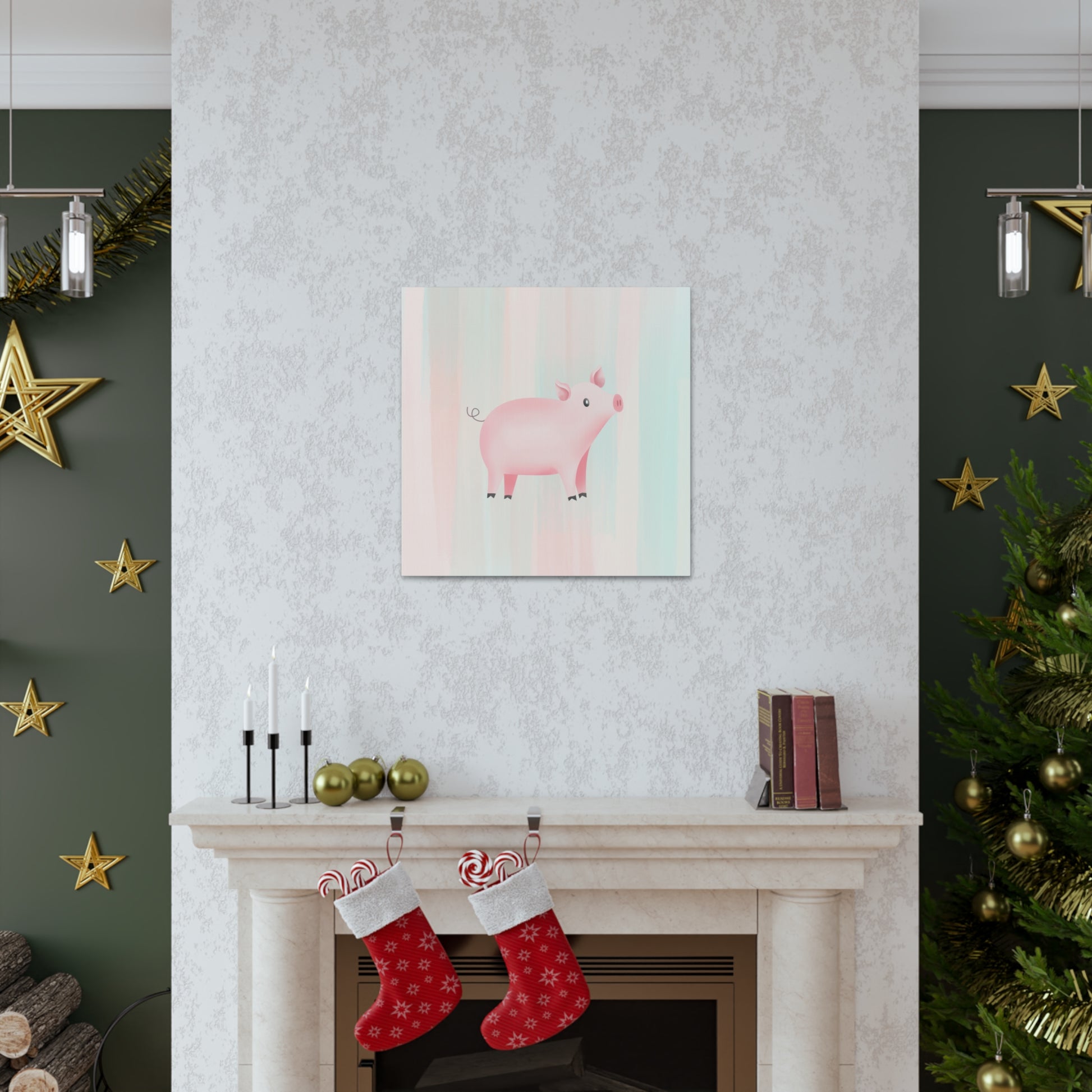"Cute Pig" Nursery Wall Art - Weave Got Gifts - Unique Gifts You Won’t Find Anywhere Else!