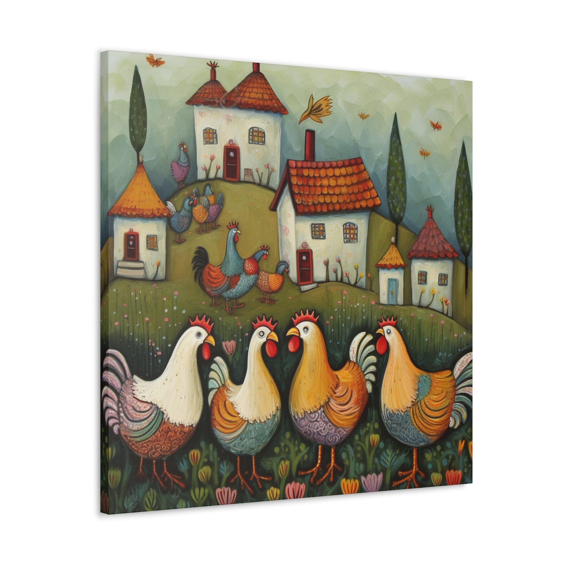 "Vintage Chicken Art" Wall Art - Weave Got Gifts - Unique Gifts You Won’t Find Anywhere Else!