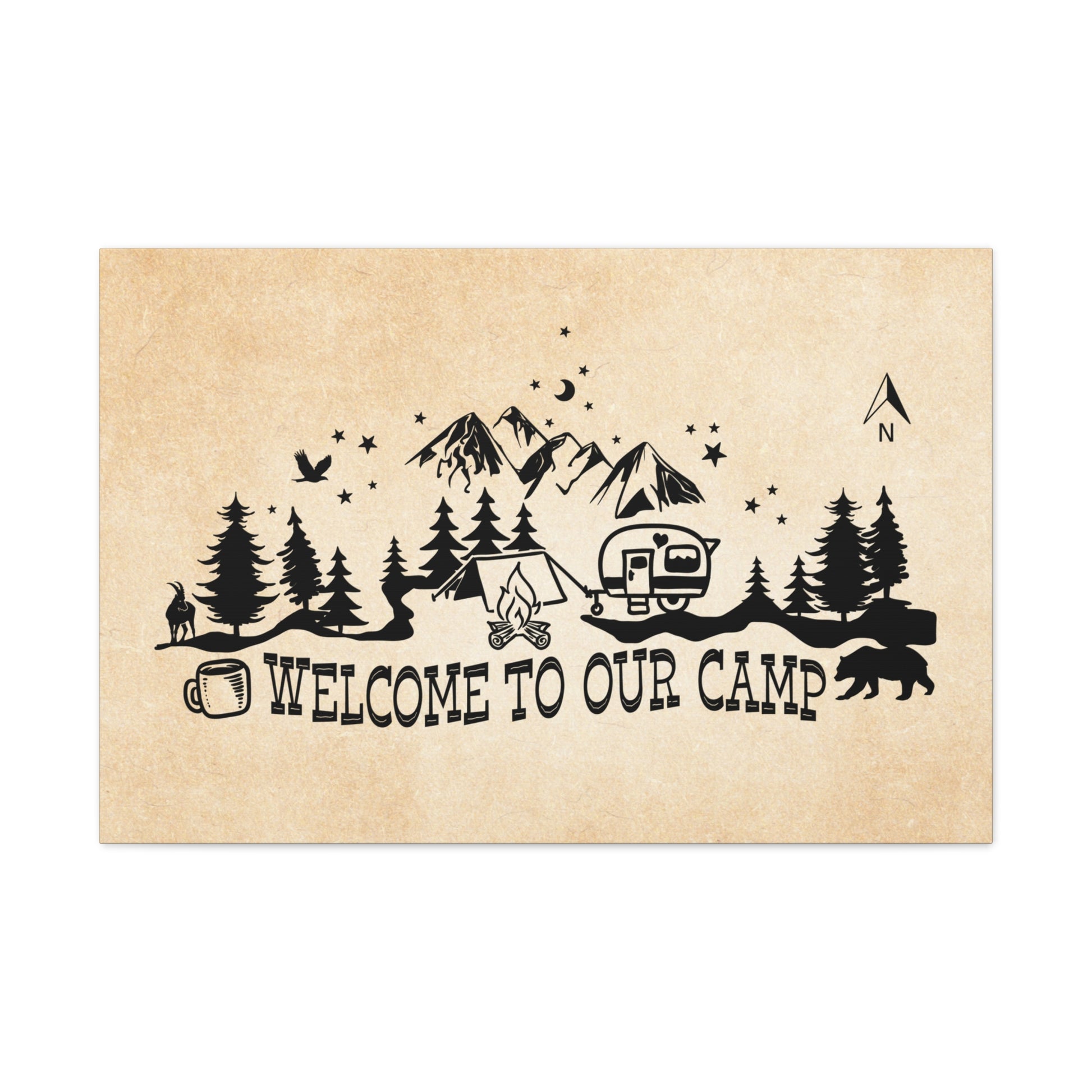 "Welcome To Our Camp" Wall Art - Weave Got Gifts - Unique Gifts You Won’t Find Anywhere Else!