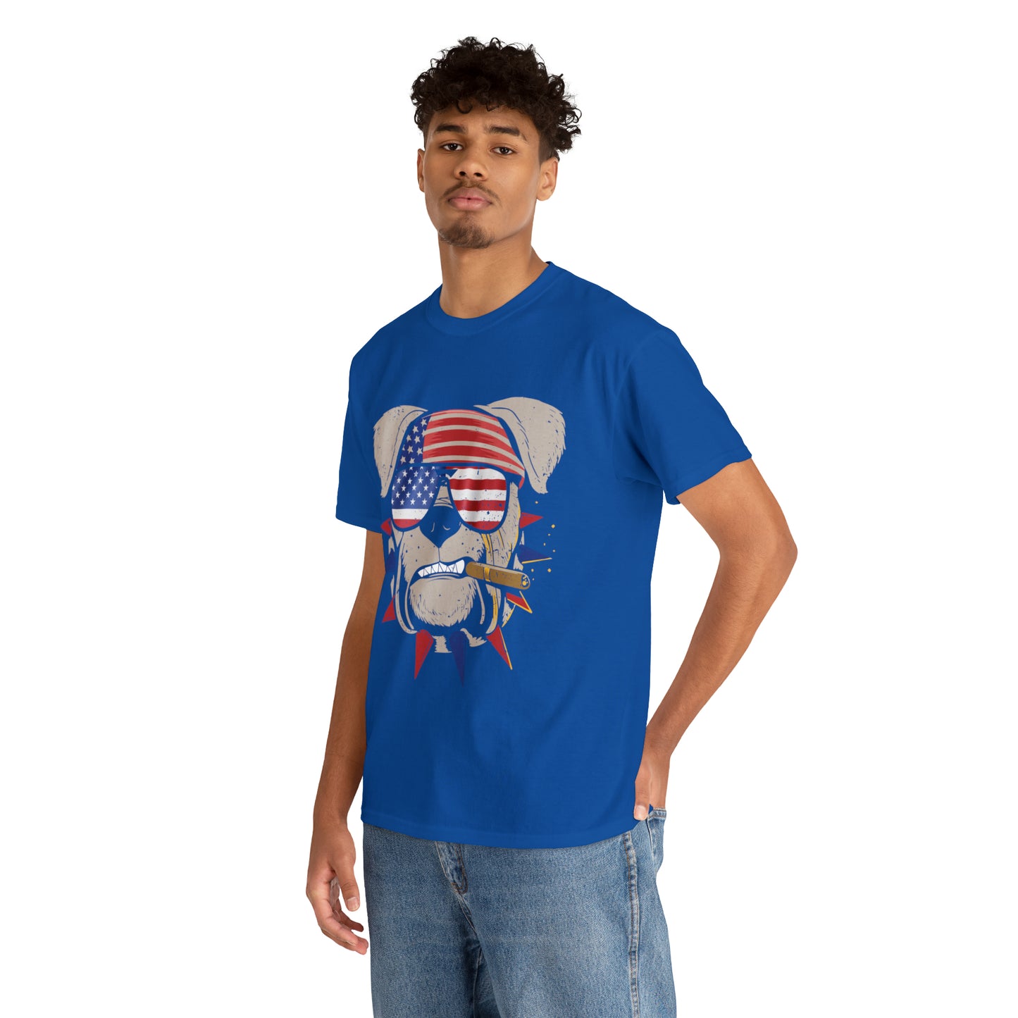 "Patriotic Pup With Cigar" T-Shirt - Weave Got Gifts - Unique Gifts You Won’t Find Anywhere Else!