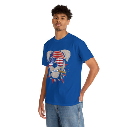 "Patriotic Pup With Cigar" T-Shirt - Weave Got Gifts - Unique Gifts You Won’t Find Anywhere Else!