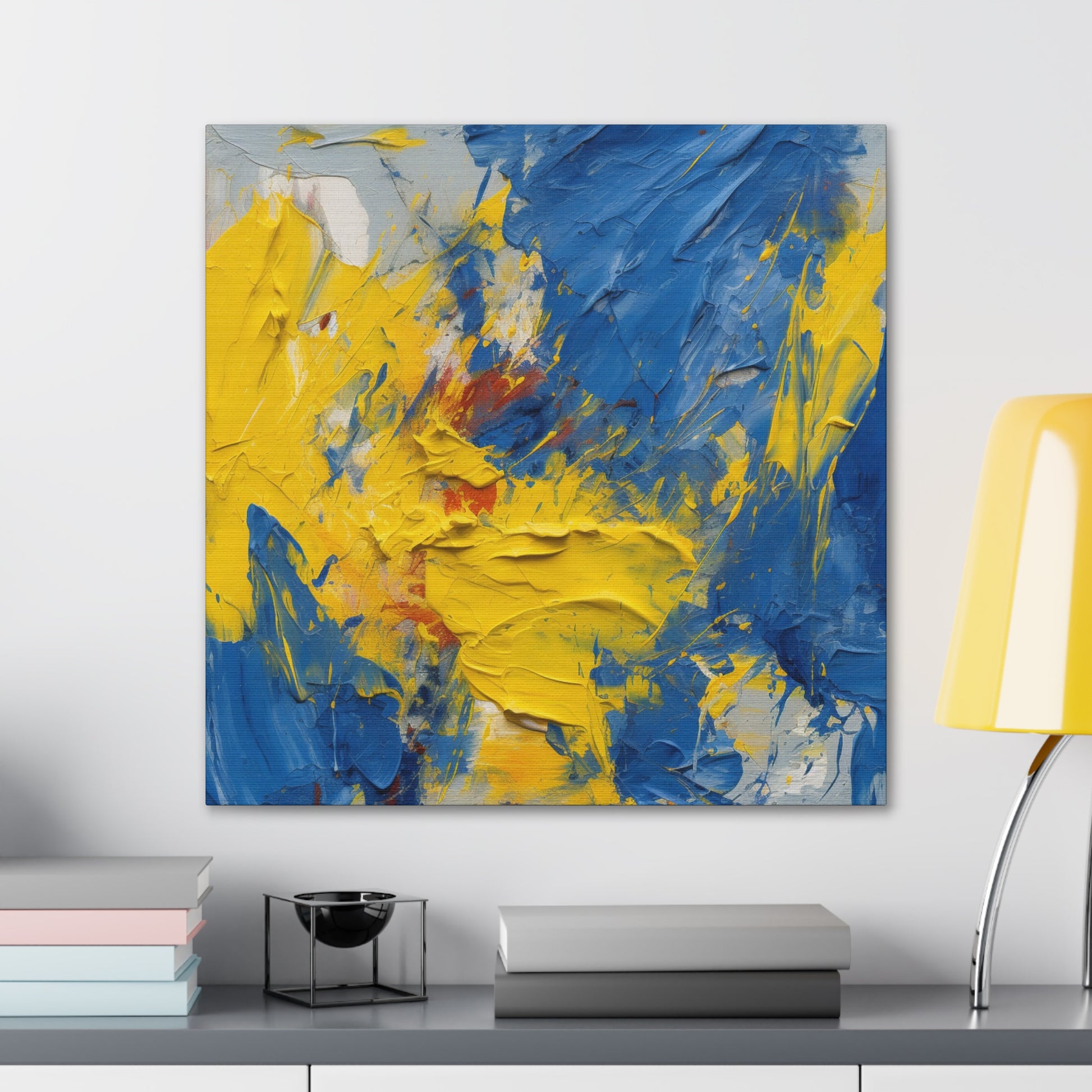 "Abstract Blue & Yellow" Wall Art - Weave Got Gifts - Unique Gifts You Won’t Find Anywhere Else!