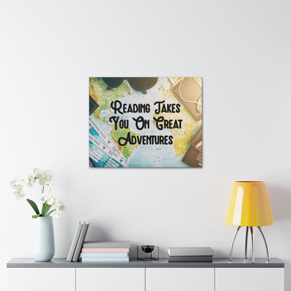 "Readings Takes You On The Greatest Adventures" Wall Art - Weave Got Gifts - Unique Gifts You Won’t Find Anywhere Else!