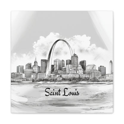 Saint Louis canvas print featuring iconic arch and skyline