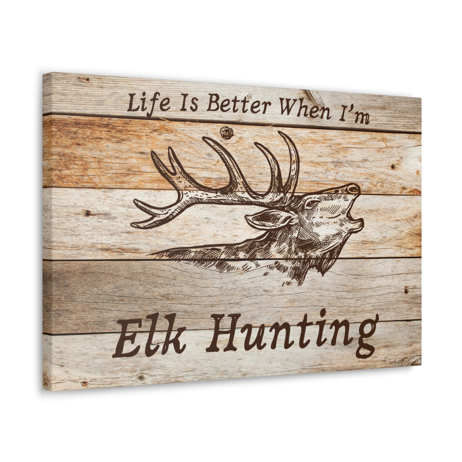 Gift for elk hunters – a rustic wall print for outdoorsmen
