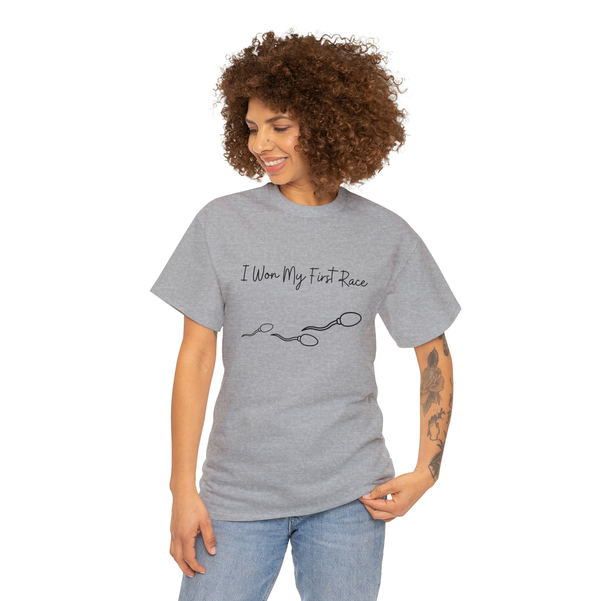 "I Won My First Race" Adult T-Shirt - Weave Got Gifts - Unique Gifts You Won’t Find Anywhere Else!