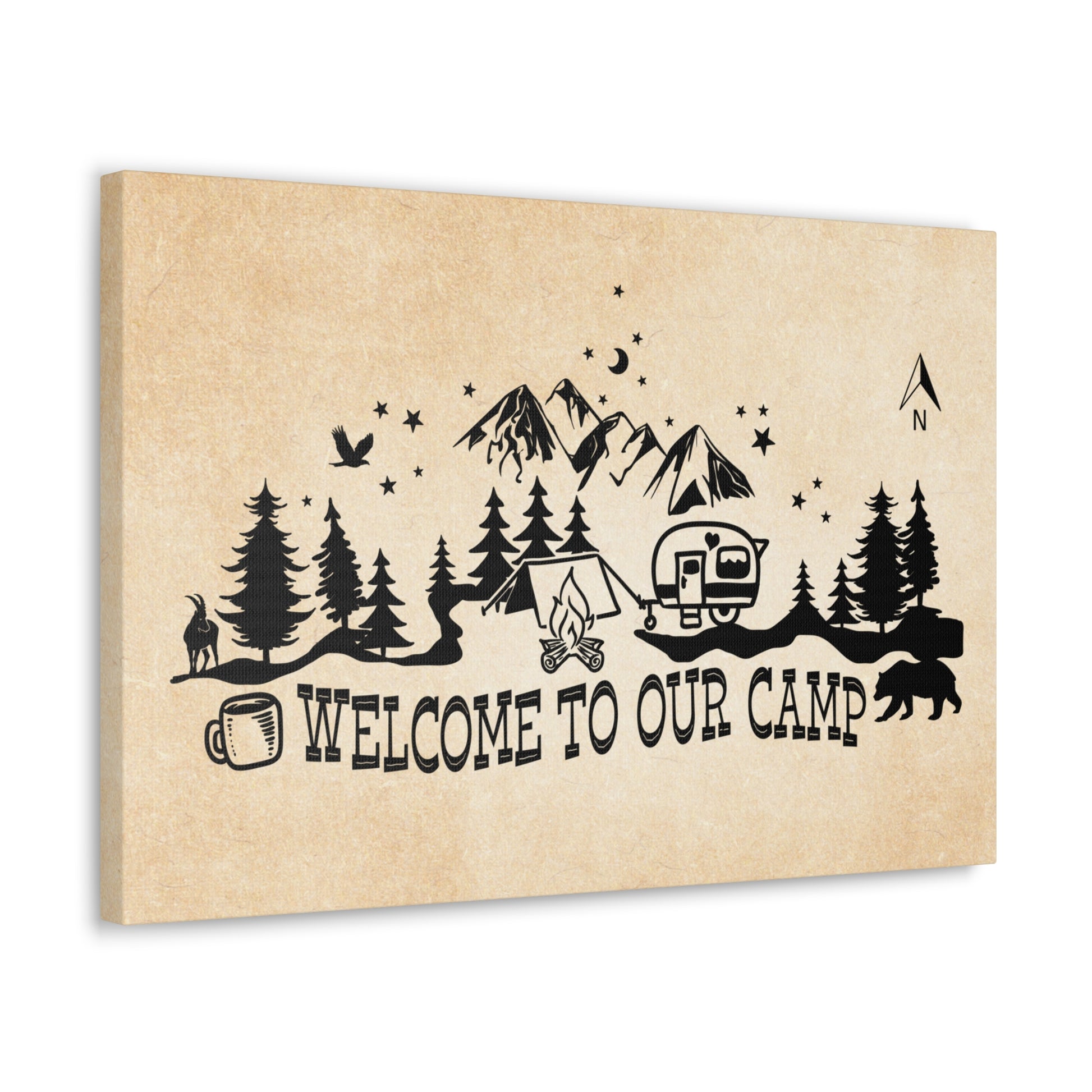 "Welcome To Our Camp" Wall Art - Weave Got Gifts - Unique Gifts You Won’t Find Anywhere Else!