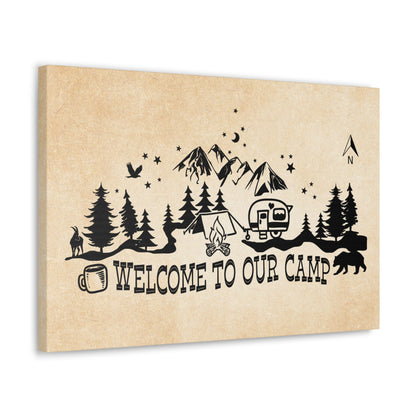 "Welcome To Our Camp" Wall Art - Weave Got Gifts - Unique Gifts You Won’t Find Anywhere Else!