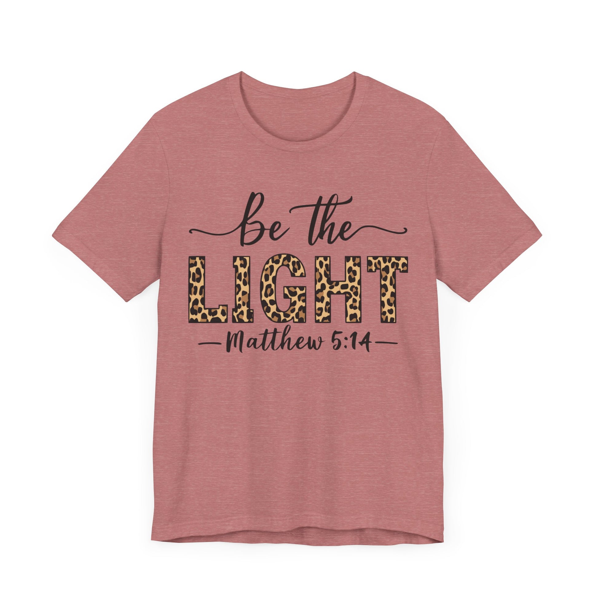 "Matthew 5:14 Scripture T-Shirt with Animal Print Design"