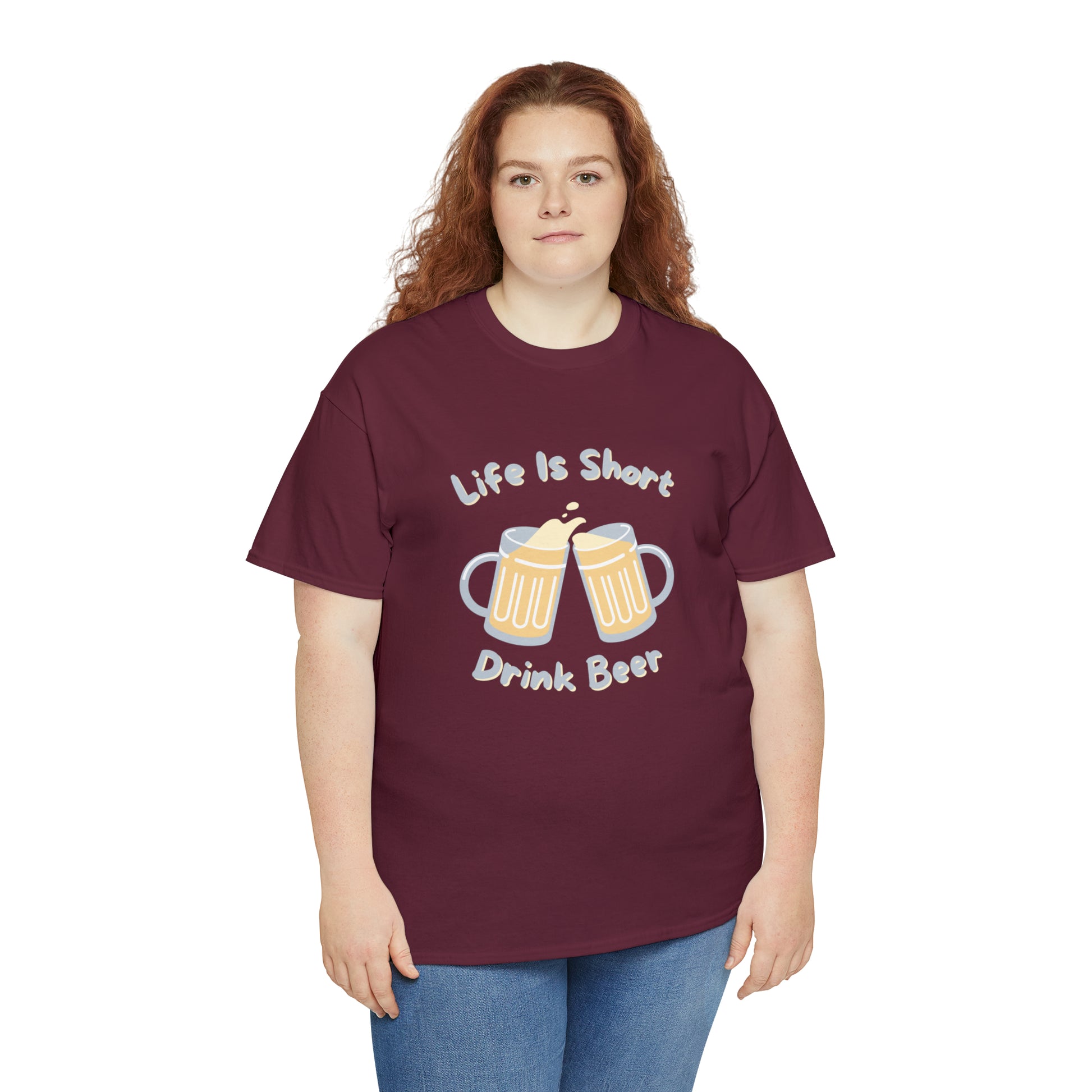 "Life Is Short, Drink Beer" T-Shirt - Weave Got Gifts - Unique Gifts You Won’t Find Anywhere Else!