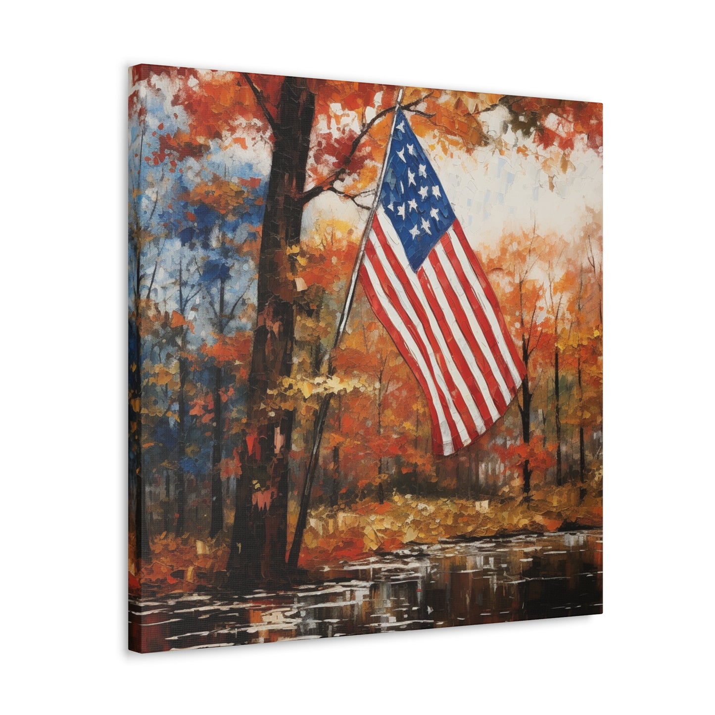 "Watercolor Painted America In Fall" Wall Art - Weave Got Gifts - Unique Gifts You Won’t Find Anywhere Else!