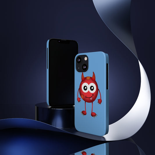 "Red Horned Happy Monster" iPhone Case - Weave Got Gifts - Unique Gifts You Won’t Find Anywhere Else!