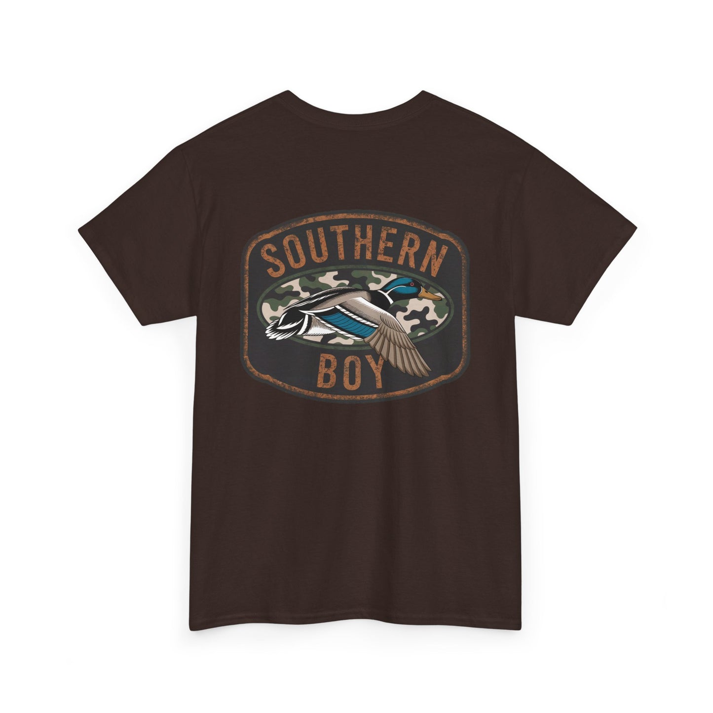rustic camo duck shirt blue and white duck
