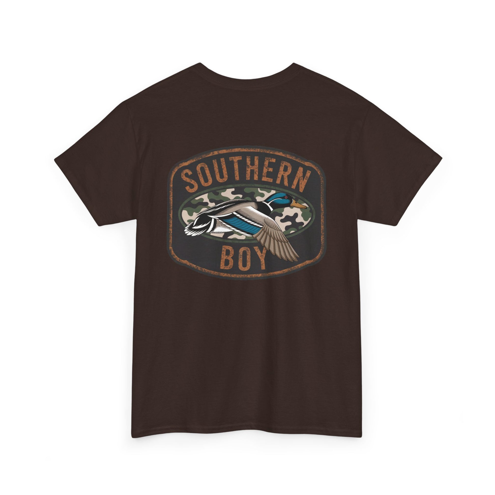 rustic camo duck shirt blue and white duck