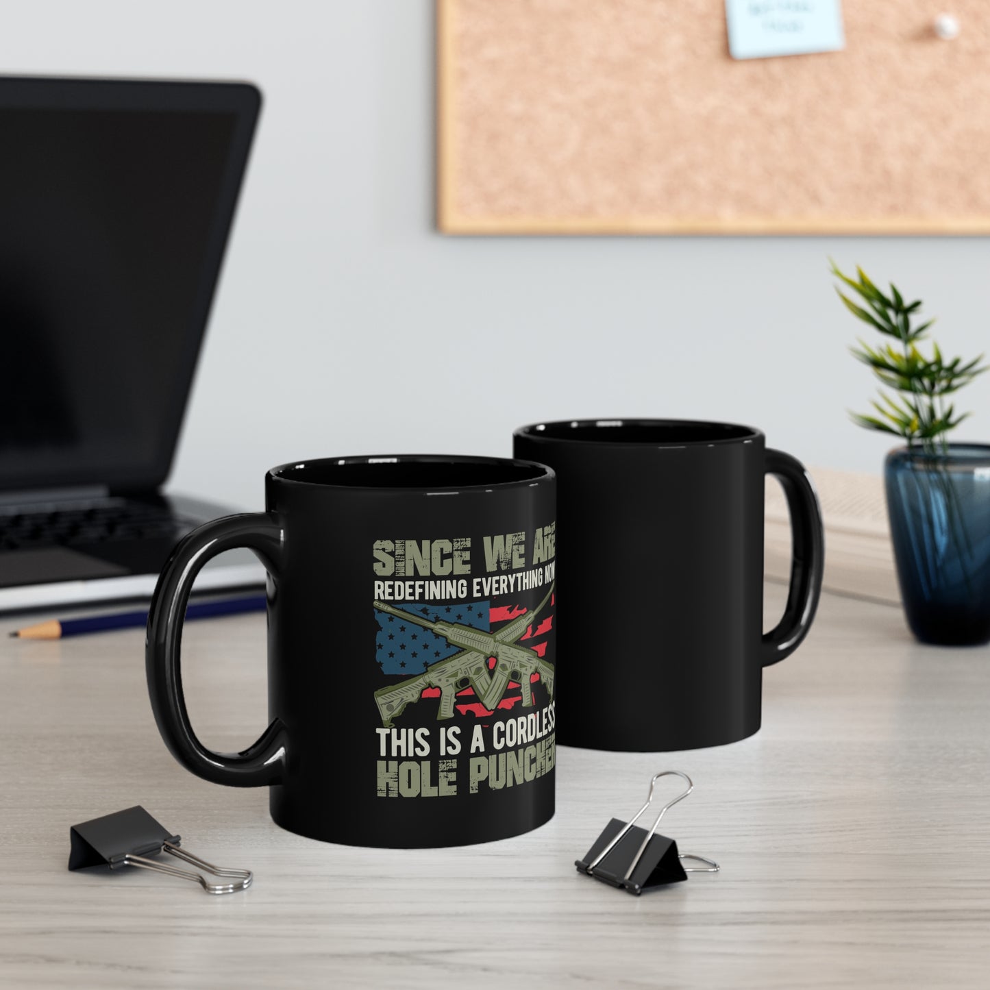 "Cordless Hole Puncher" Black Mug - Weave Got Gifts - Unique Gifts You Won’t Find Anywhere Else!