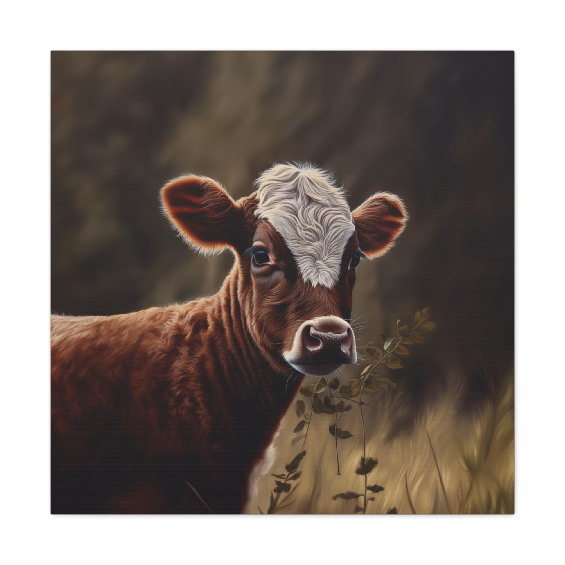 "Brown & White Baby Cow" Wall Art - Weave Got Gifts - Unique Gifts You Won’t Find Anywhere Else!