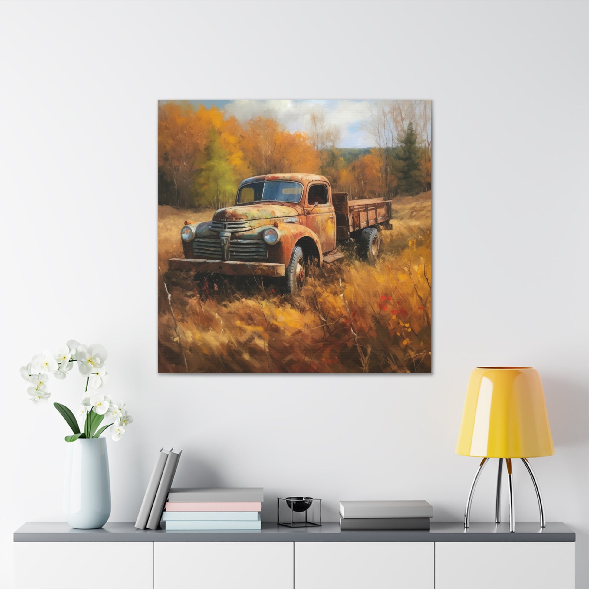 "Fall Farm Rustic Truck" Wall Art - Weave Got Gifts - Unique Gifts You Won’t Find Anywhere Else!