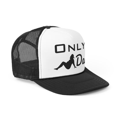 Durable polyester and nylon mesh "Only Dads" hat for modern fathers.
