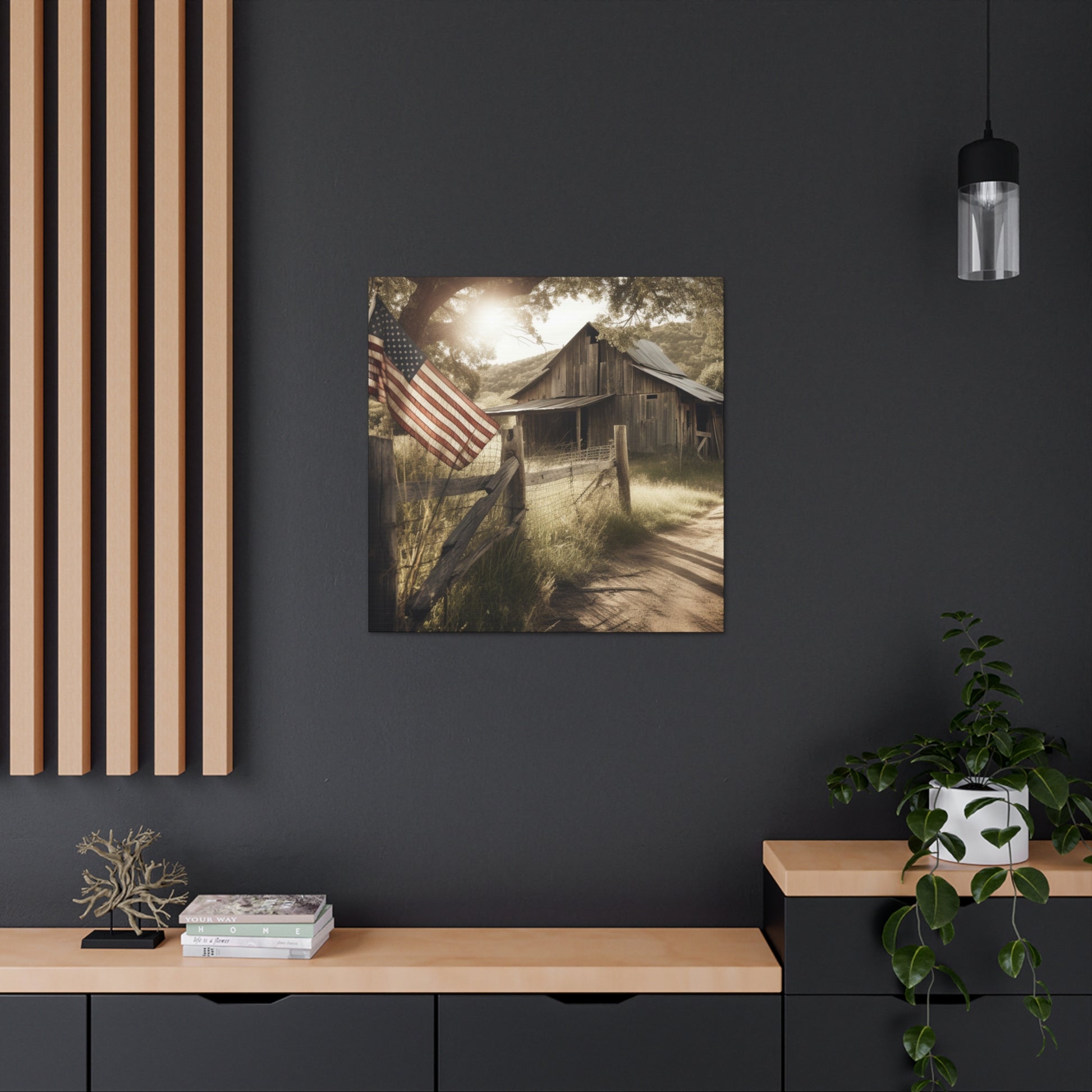 "Rustic American Farm" Wall Art - Weave Got Gifts - Unique Gifts You Won’t Find Anywhere Else!