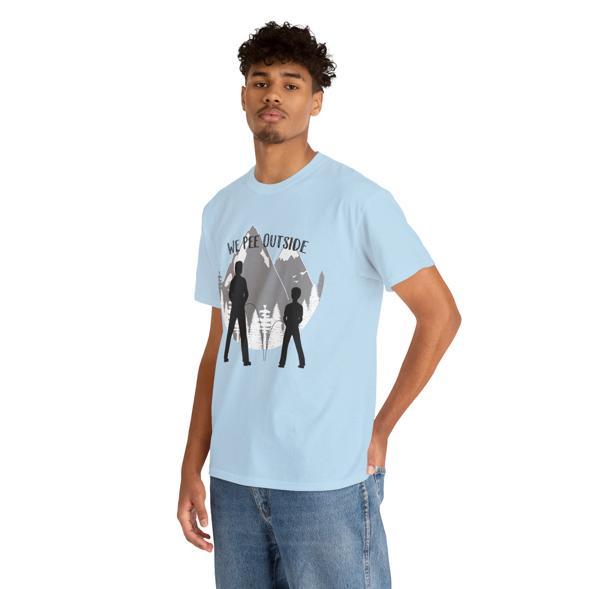We Pee Outside shirt for dad and son
