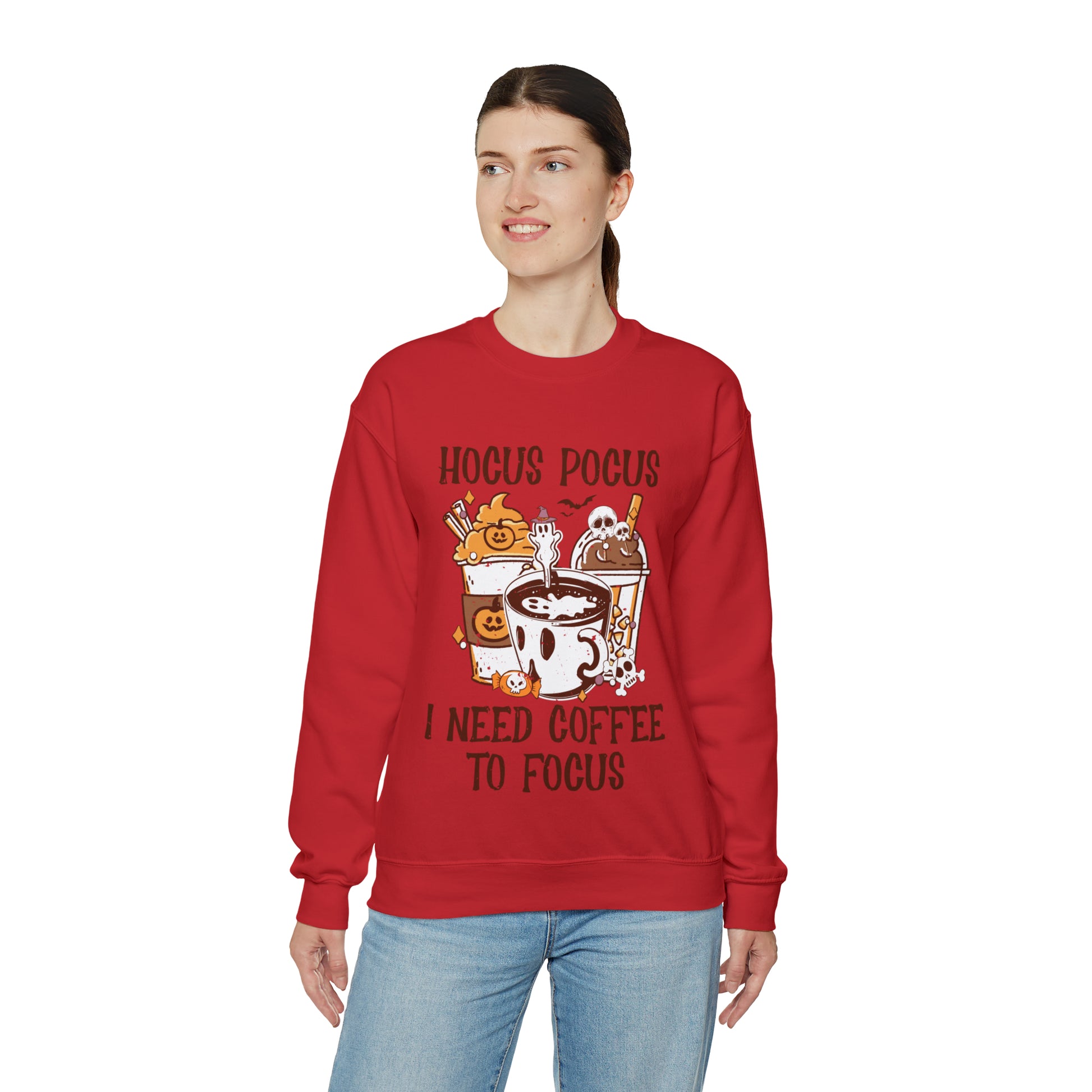 "Hocus Pocus I Need Coffee To Focus" Sweatshirt - Weave Got Gifts - Unique Gifts You Won’t Find Anywhere Else!