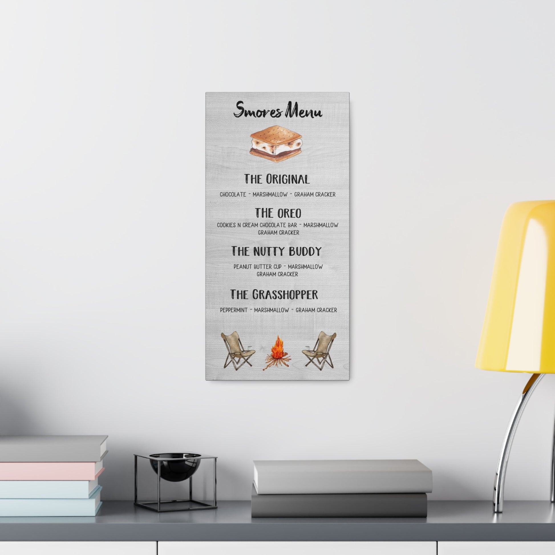 "Smores Camping Menu" Wall Art - Weave Got Gifts - Unique Gifts You Won’t Find Anywhere Else!