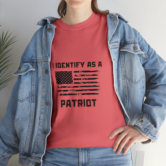 I Identify as a Patriot Shirt – Vintage Patriotic Tee for Men & Women

