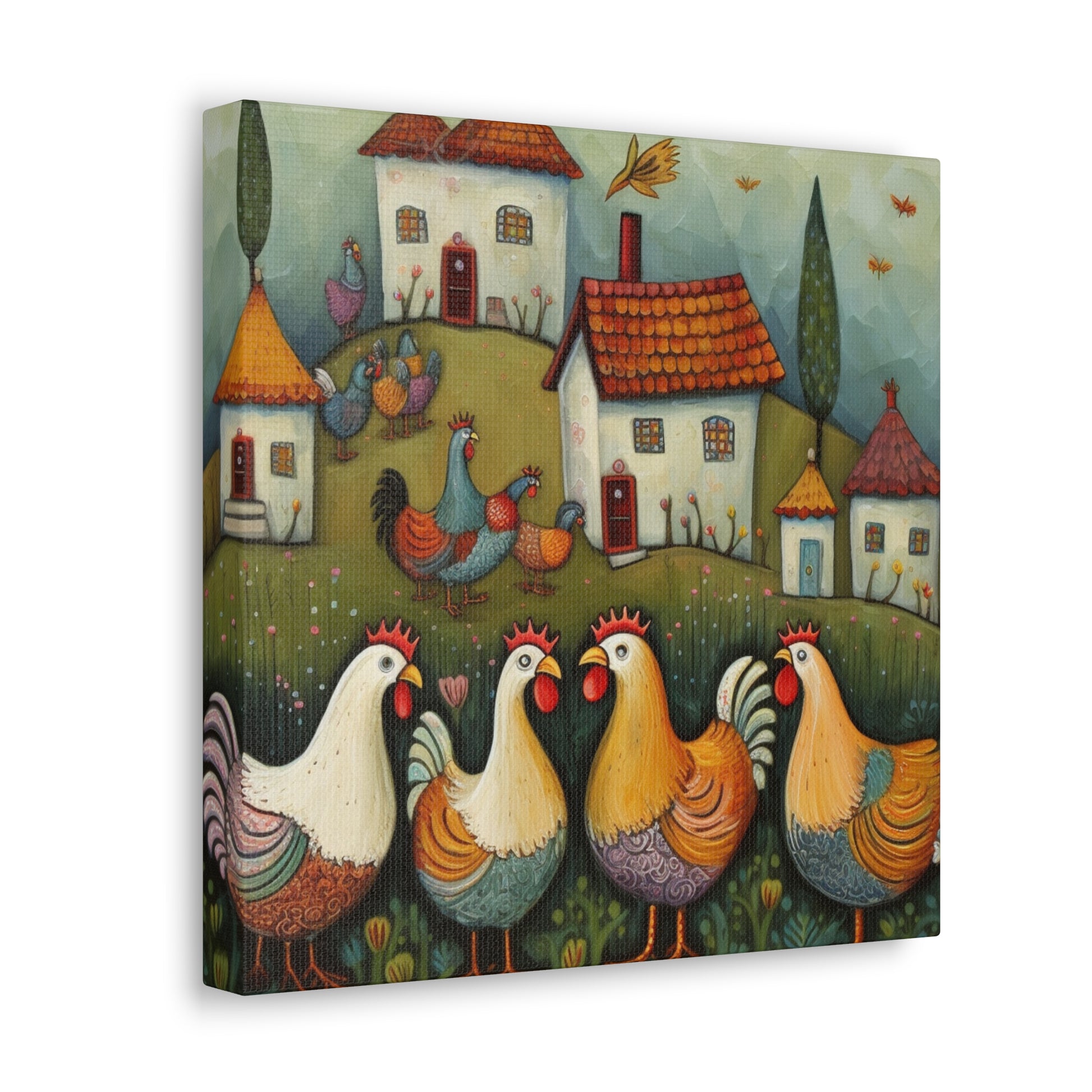 "Vintage Chicken Art" Wall Art - Weave Got Gifts - Unique Gifts You Won’t Find Anywhere Else!